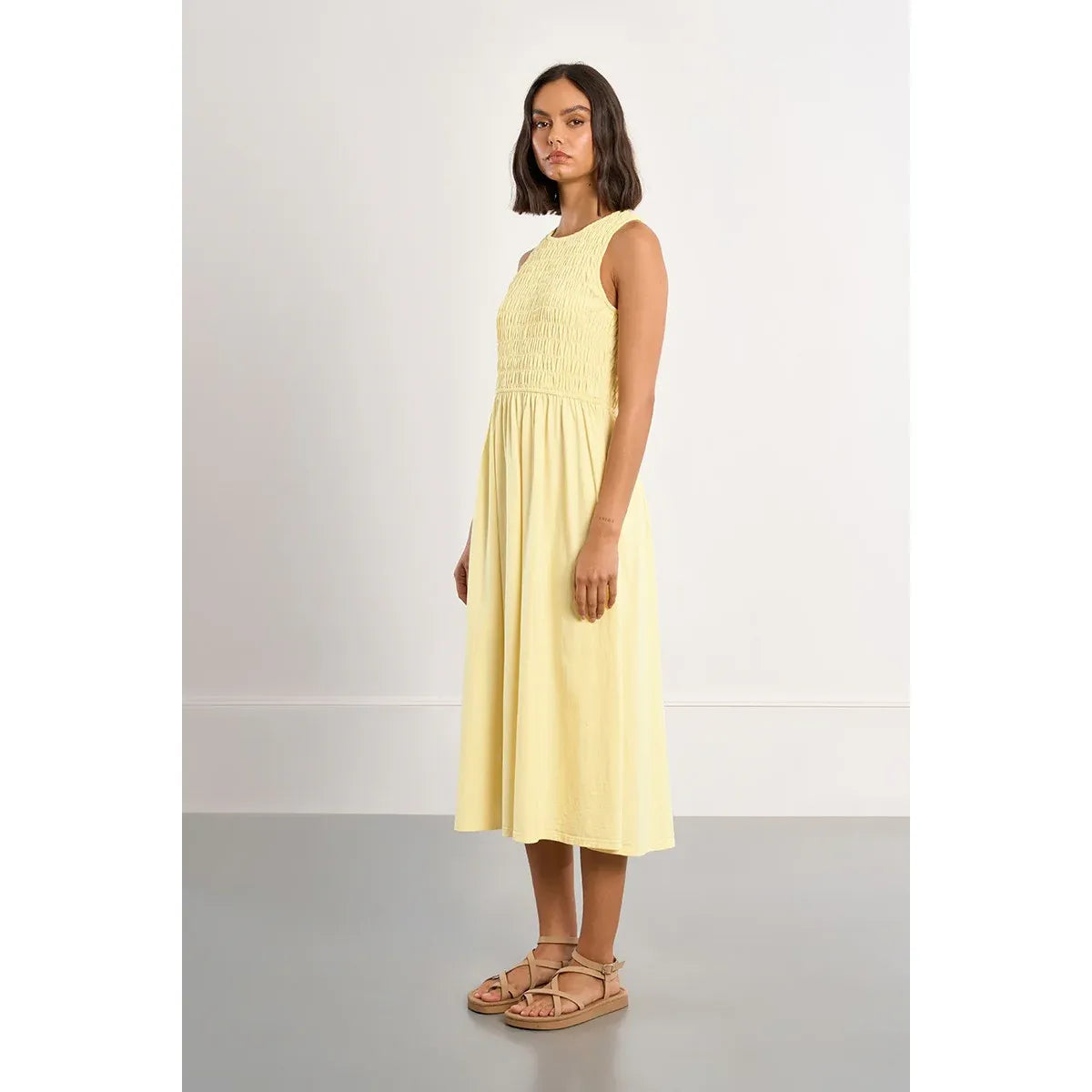 Soleil Smocked Midi Dress