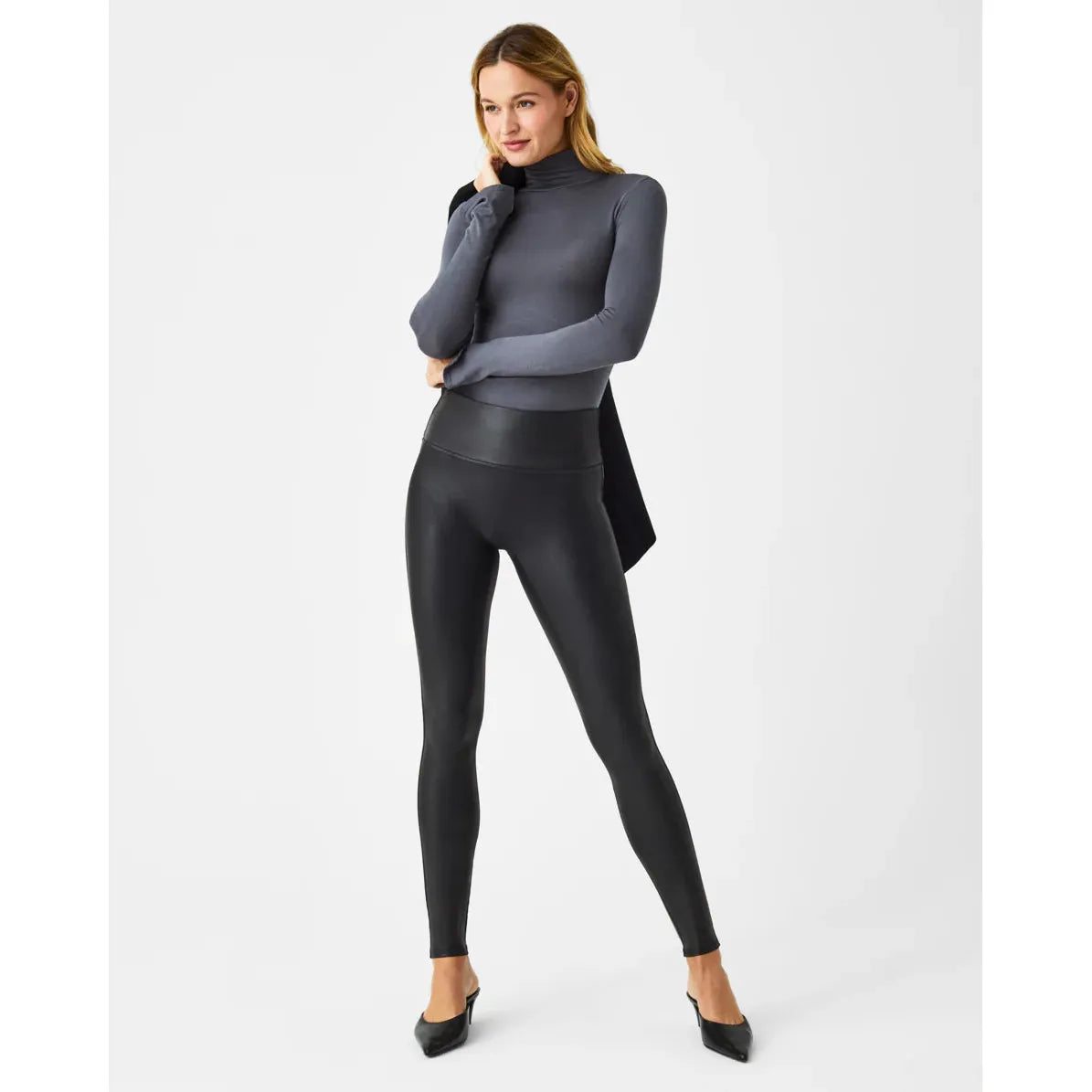 SPANXshape™ Faux Leather Leggings