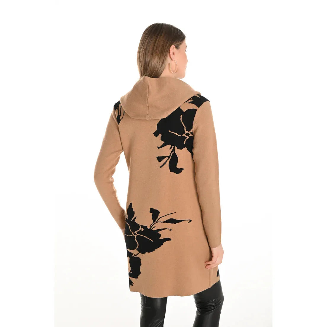 Frank Lyman Knit Cardigan with Hood – Style 253804