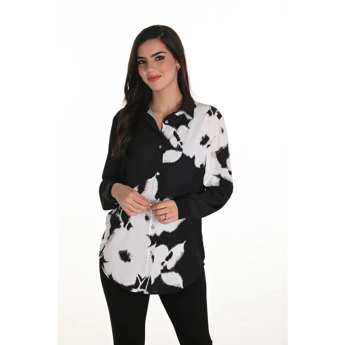 Frank Lyman Abstract Floral Blouse