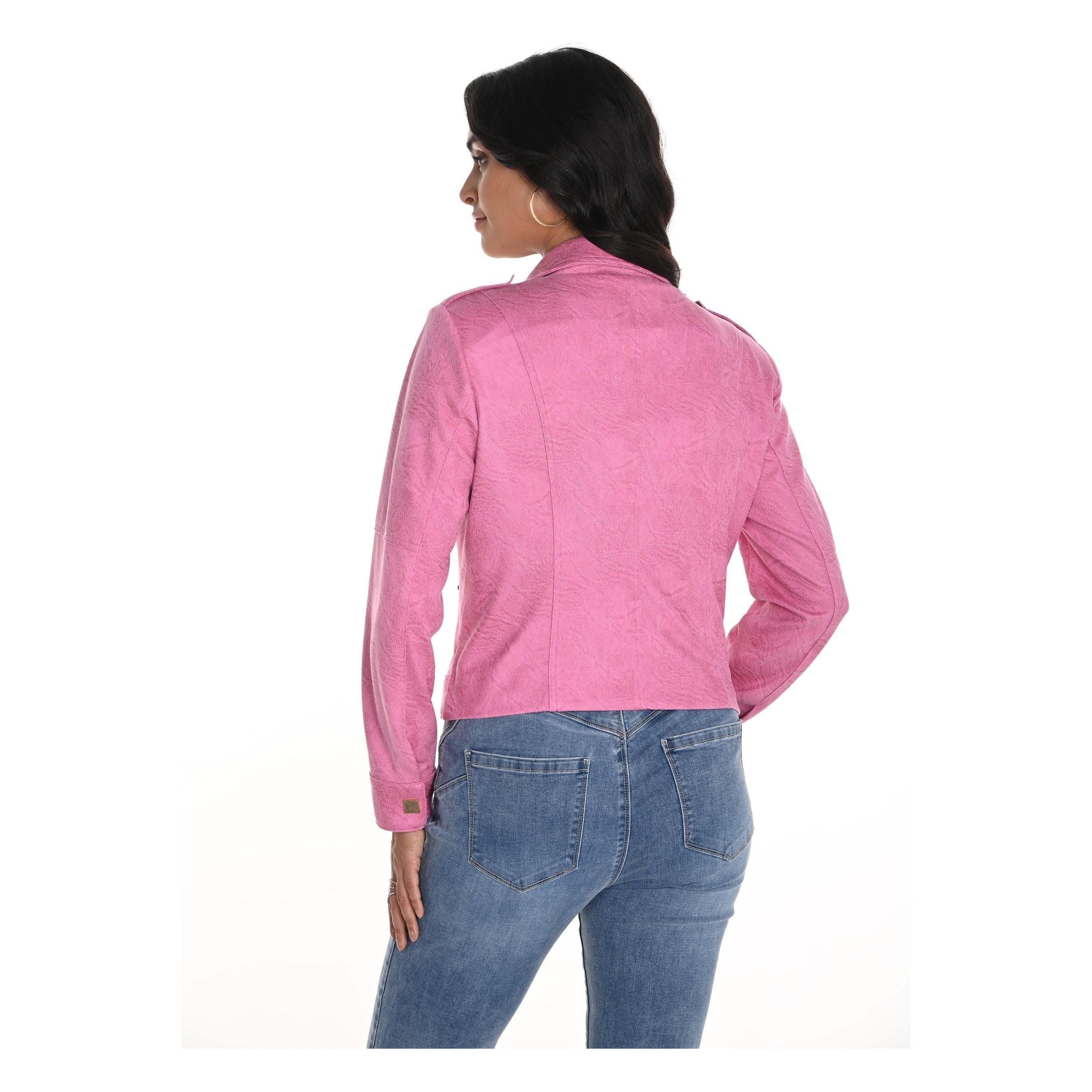 Frank Lyman Fuchsia Bomber Jacket