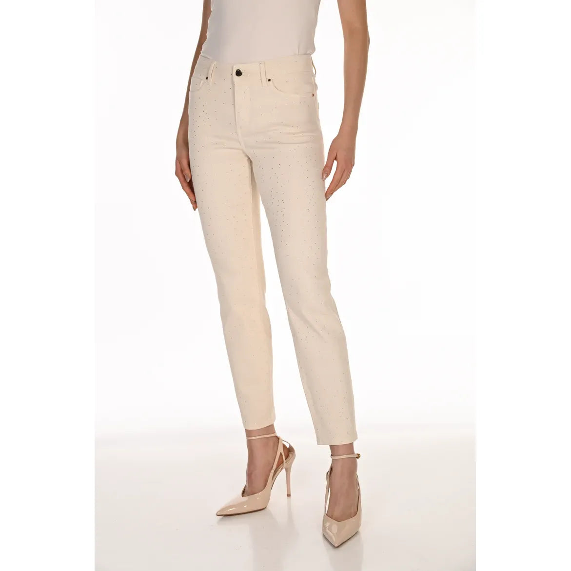 Woven Sparkle Denim Pants Style 263757