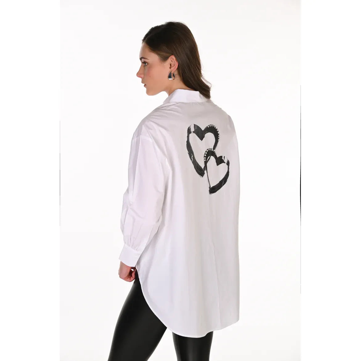 Graphic Statement Poplin Blouse Style 263766