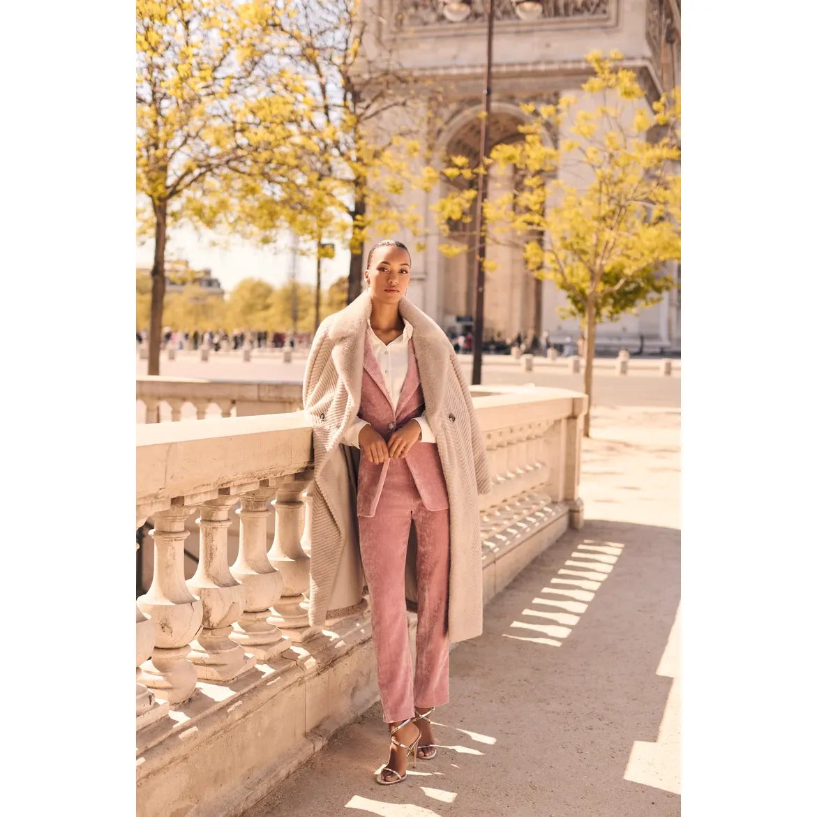Herringbone Long Overcoat - Style 263771