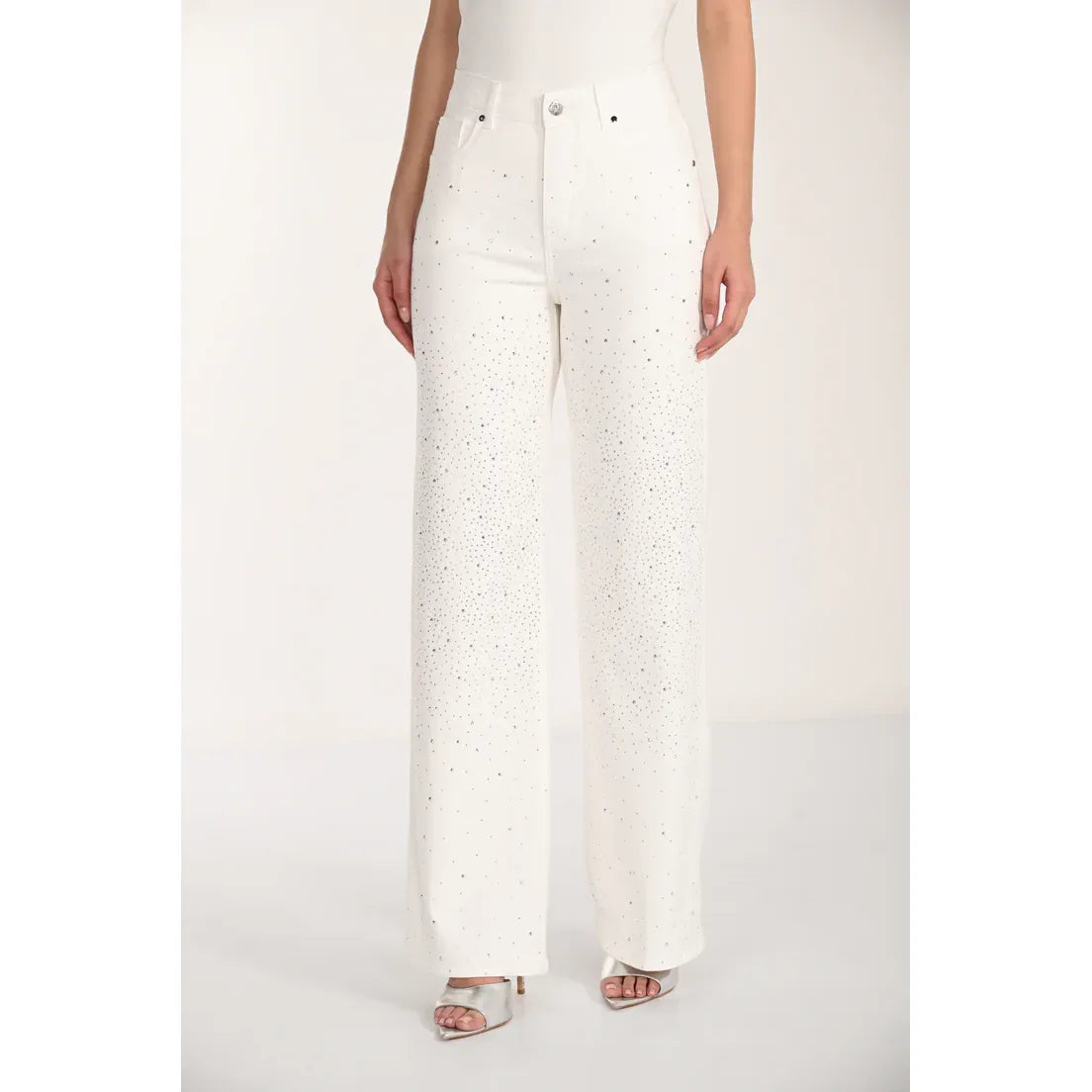 Embellished Bootcut Wide Leg Jeans - Style 266585