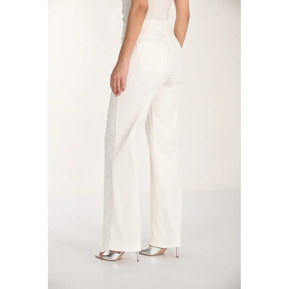 Embellished Bootcut Wide Leg Jeans - Style 266585