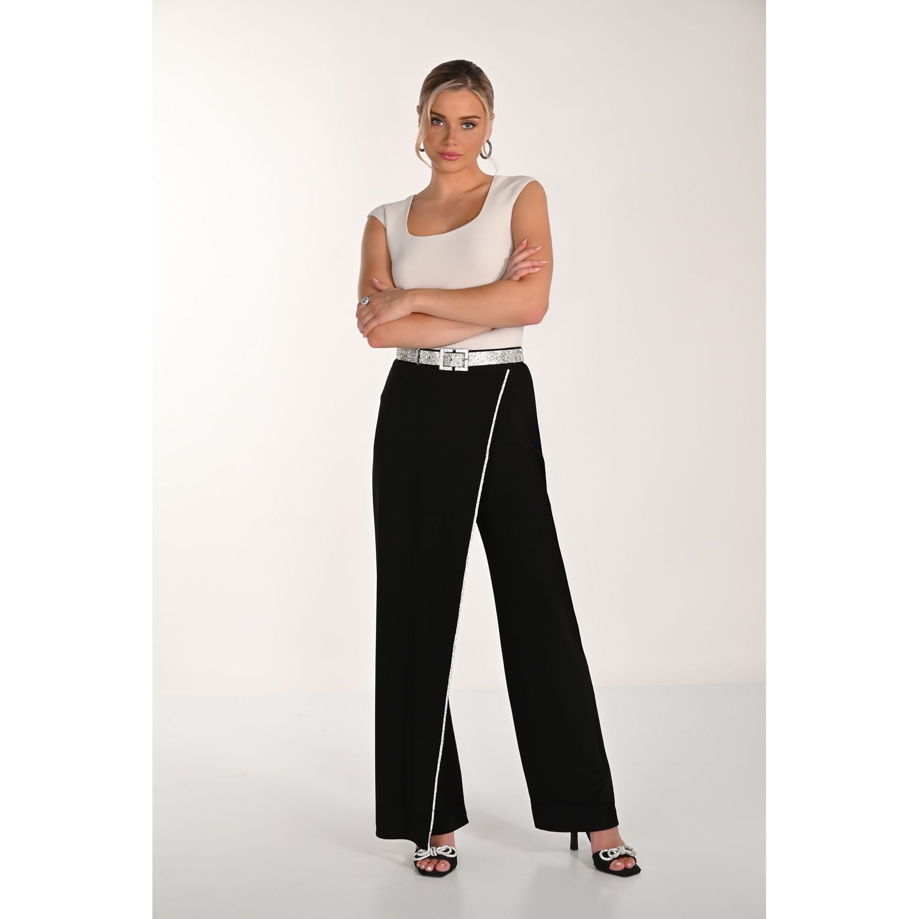 High-Waist Wide-Leg Trousers - Style 268001