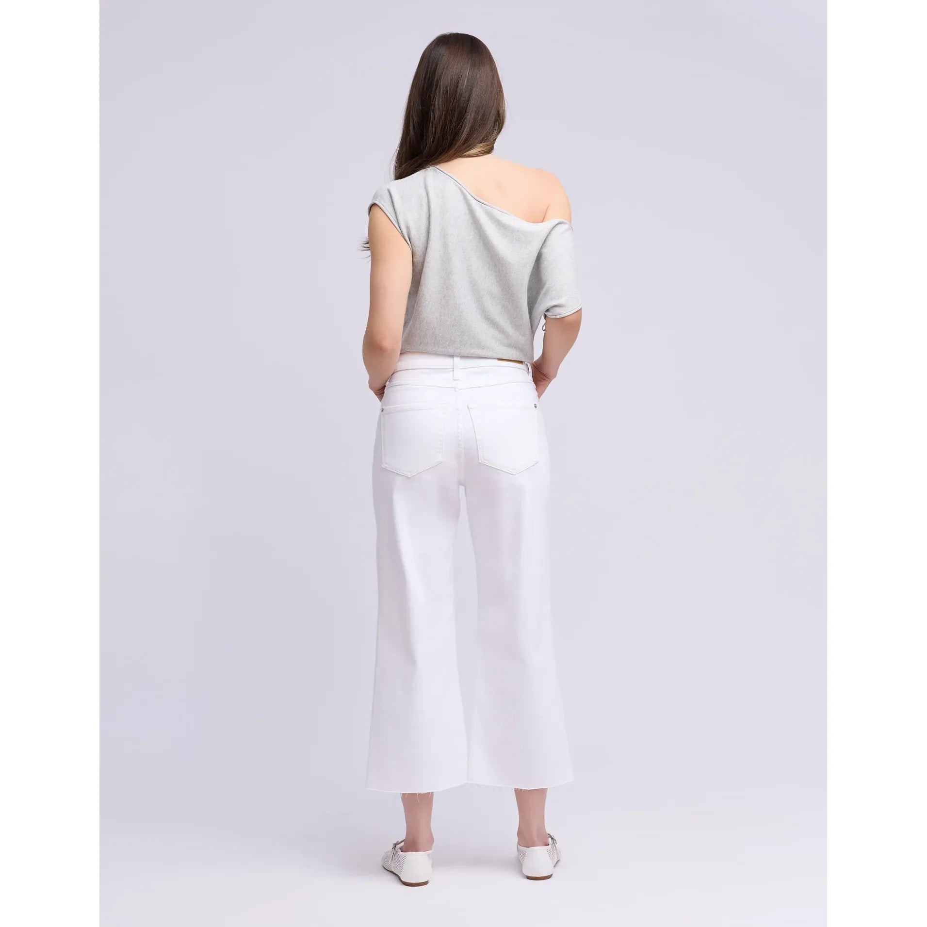 Oprah Lily Crop Wide Leg Flare Jeans | 24" Inseam