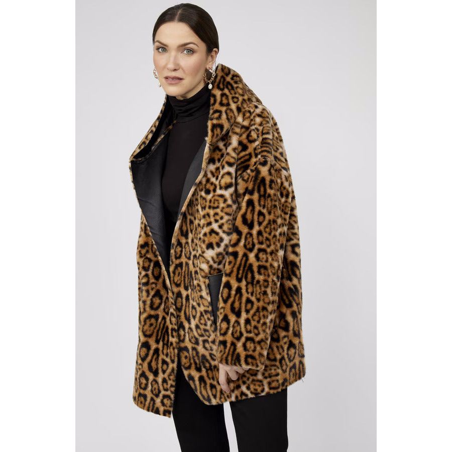 Faux Fur Leopard Coat