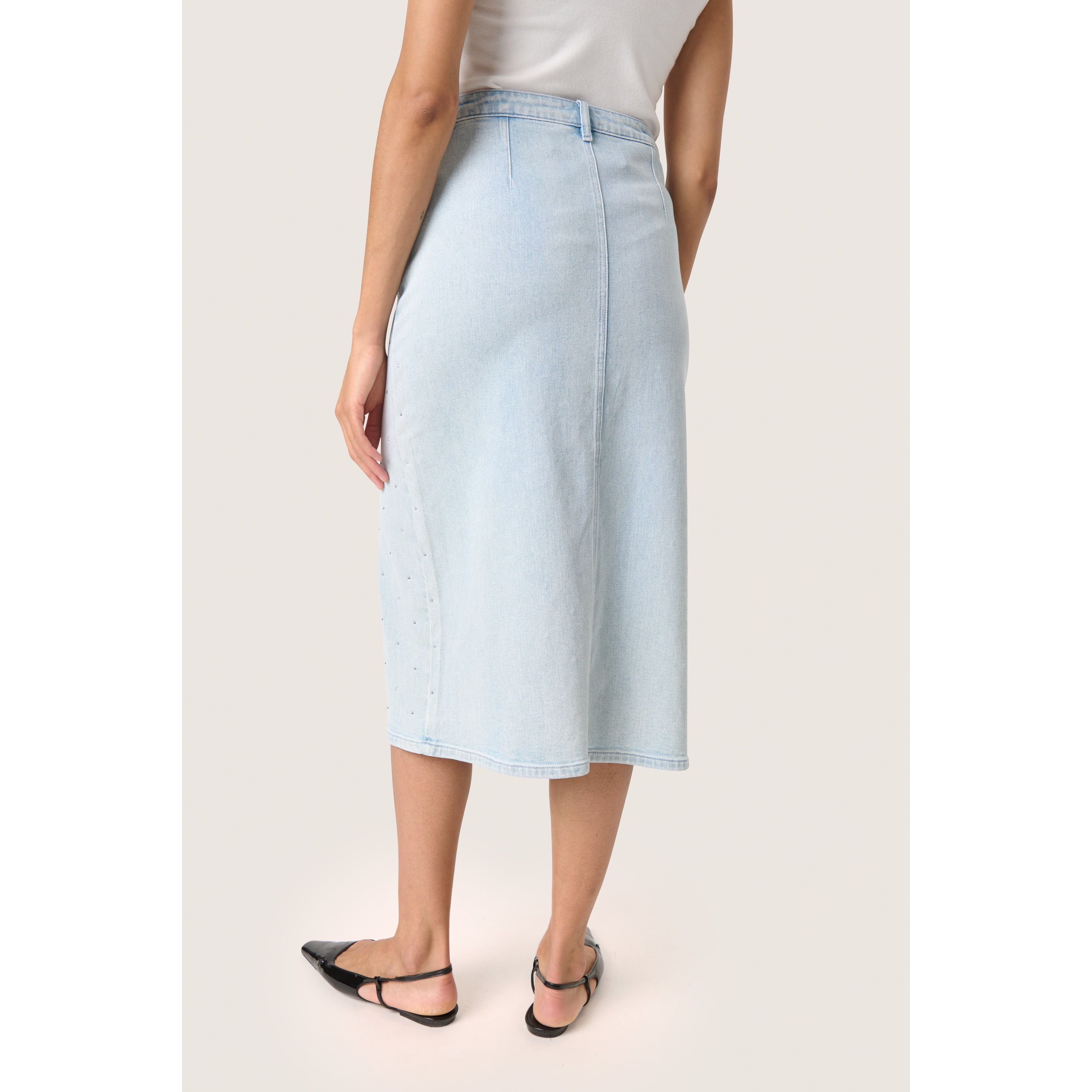 Romy Denim Rhinestone Skirt