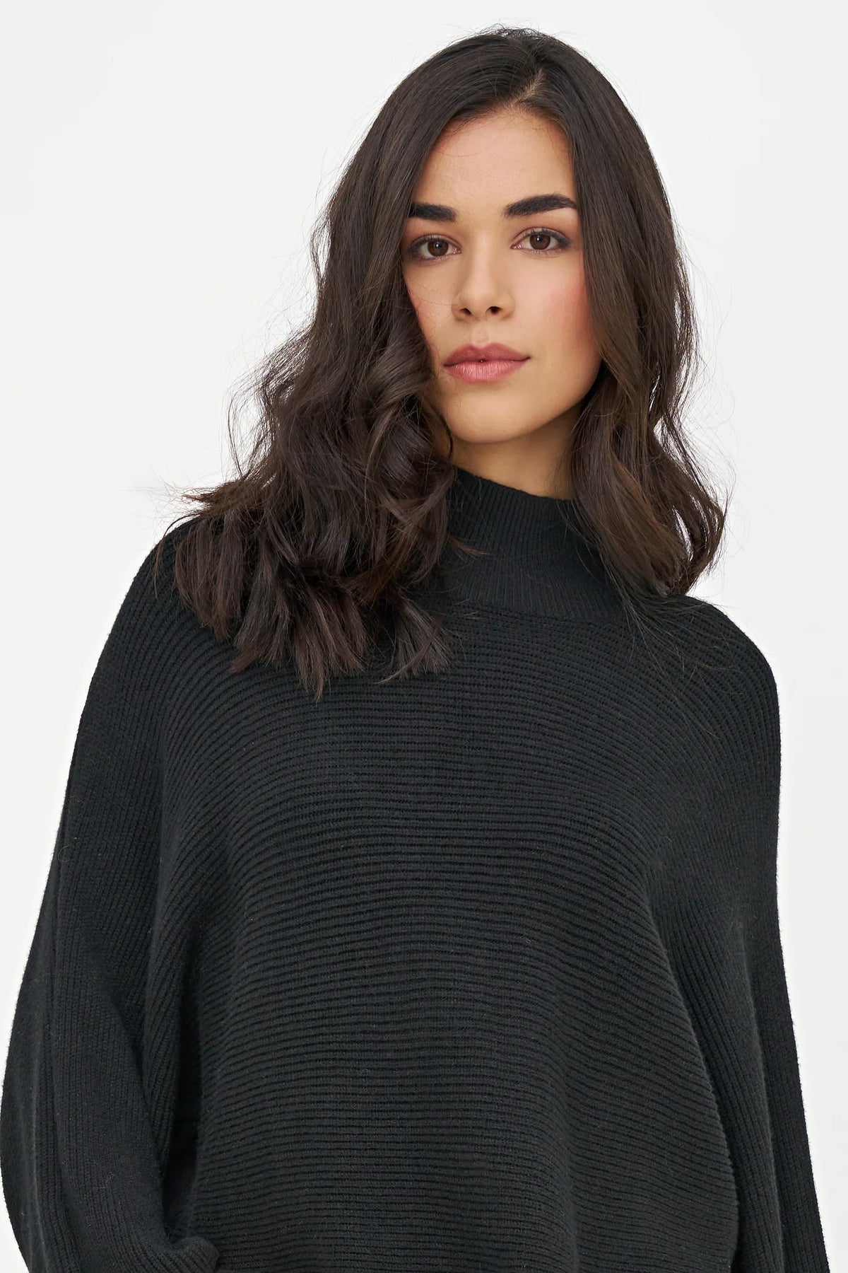 Ribbed Mock Neck Sweater
