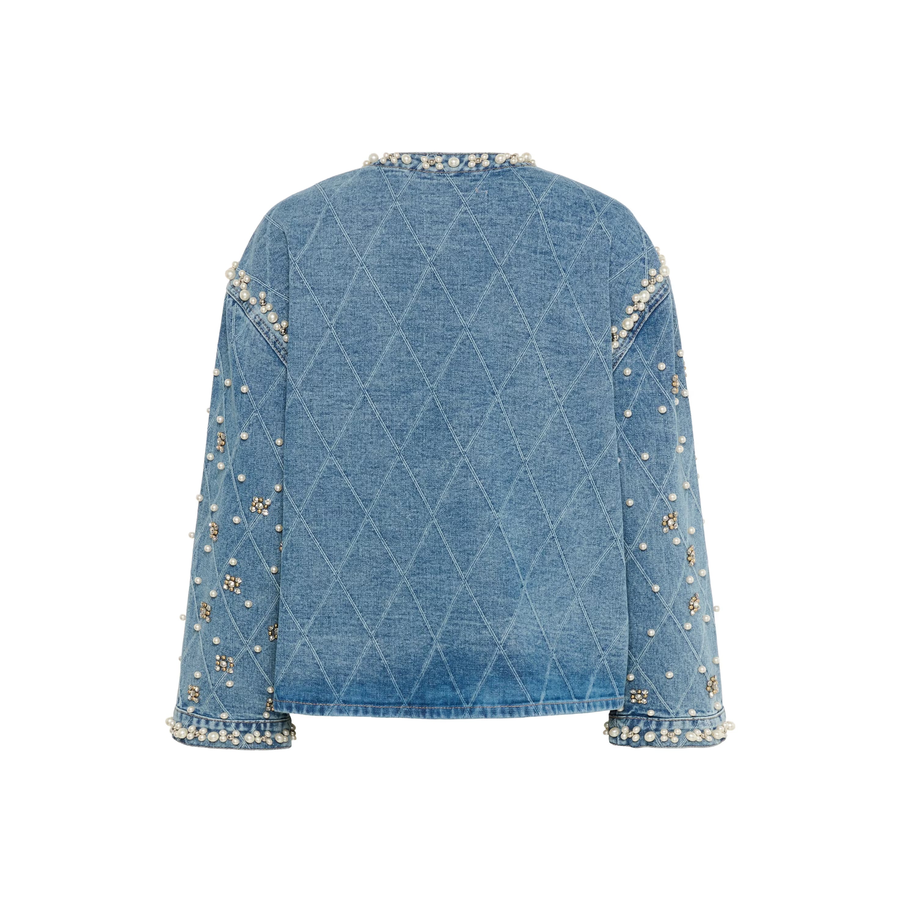 Alys Denim Jacket w/ Pearls