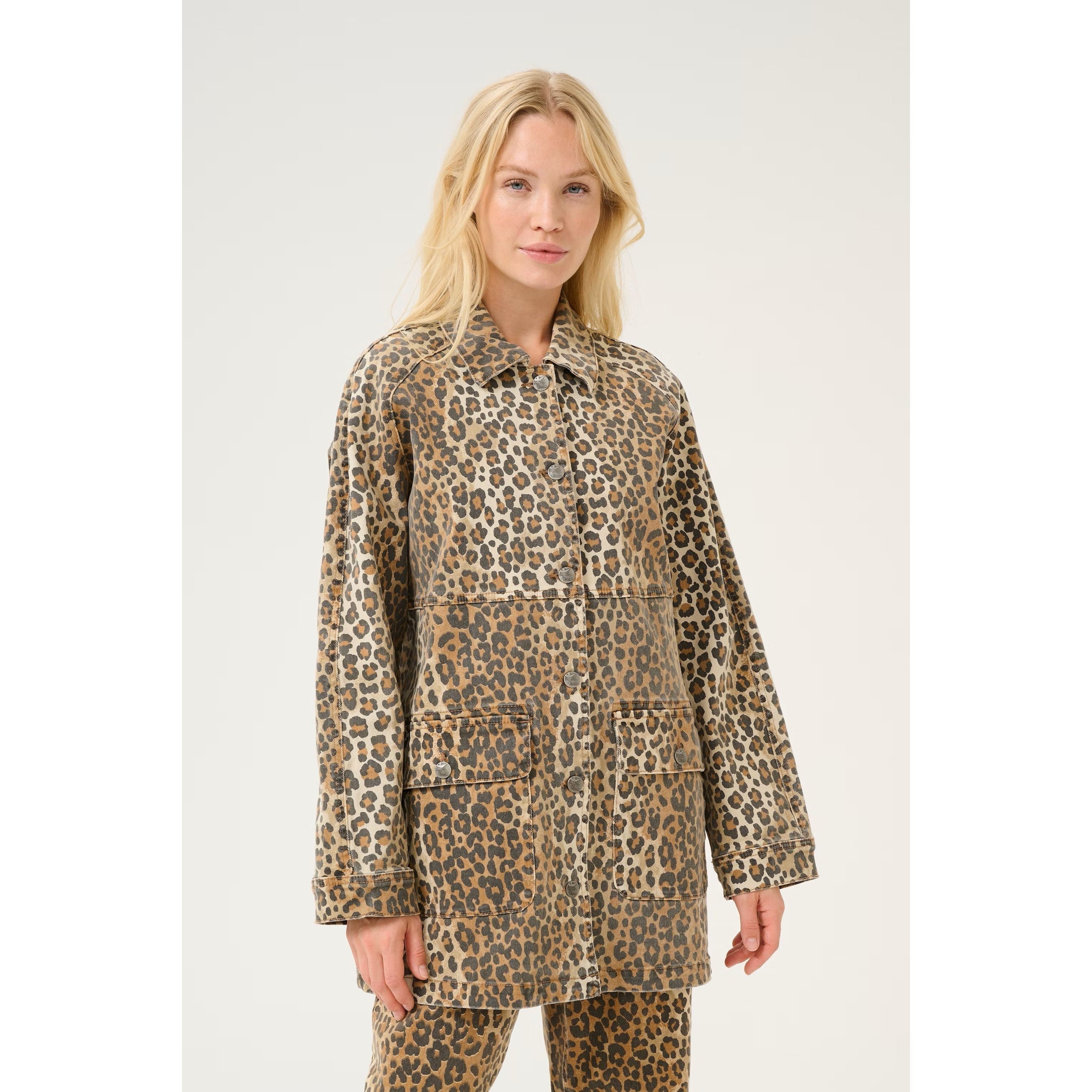 CUaliena Leopard Shirt Jacket
