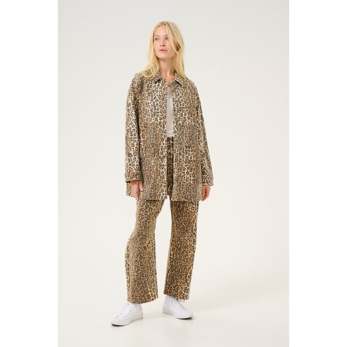 CUaliena Leopard Shirt Jacket