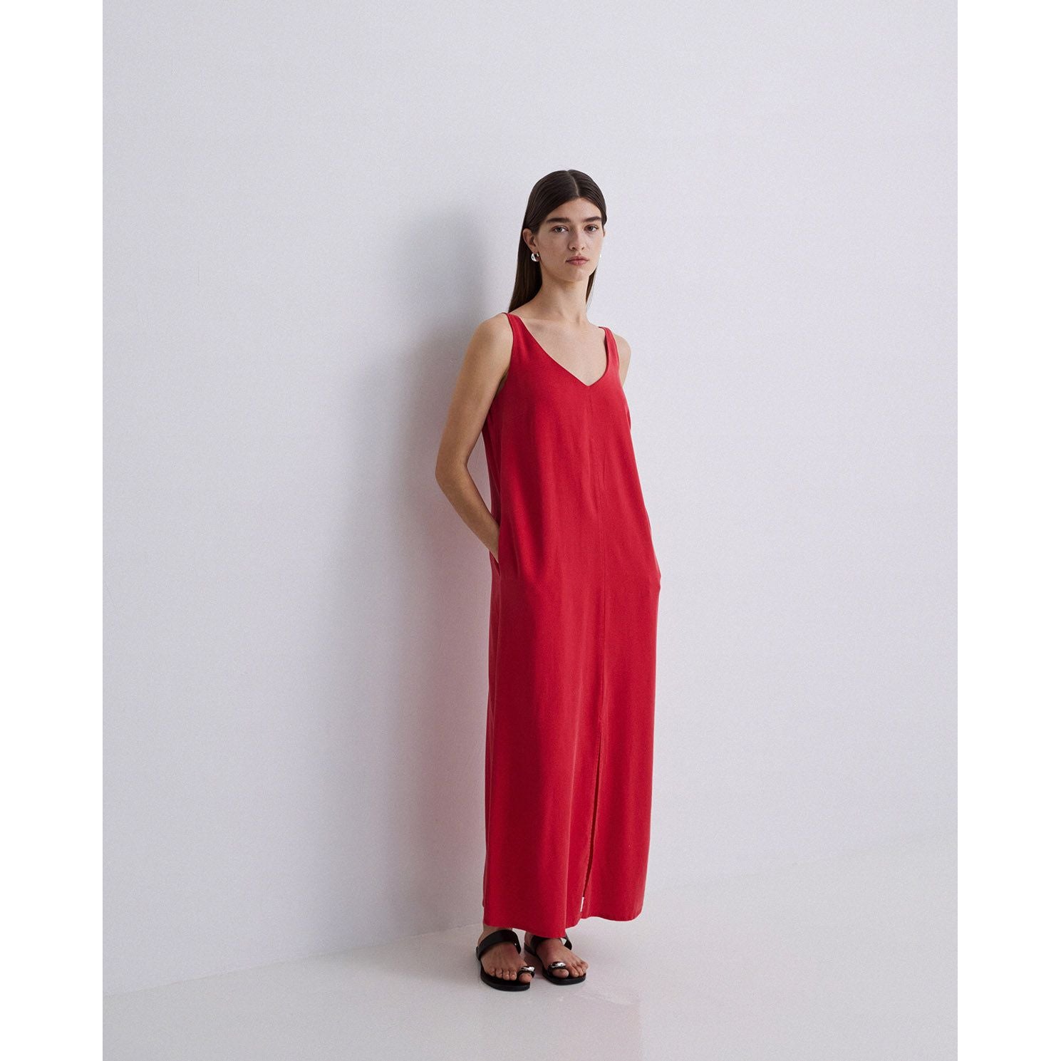 Sleeveless Tencel Dress