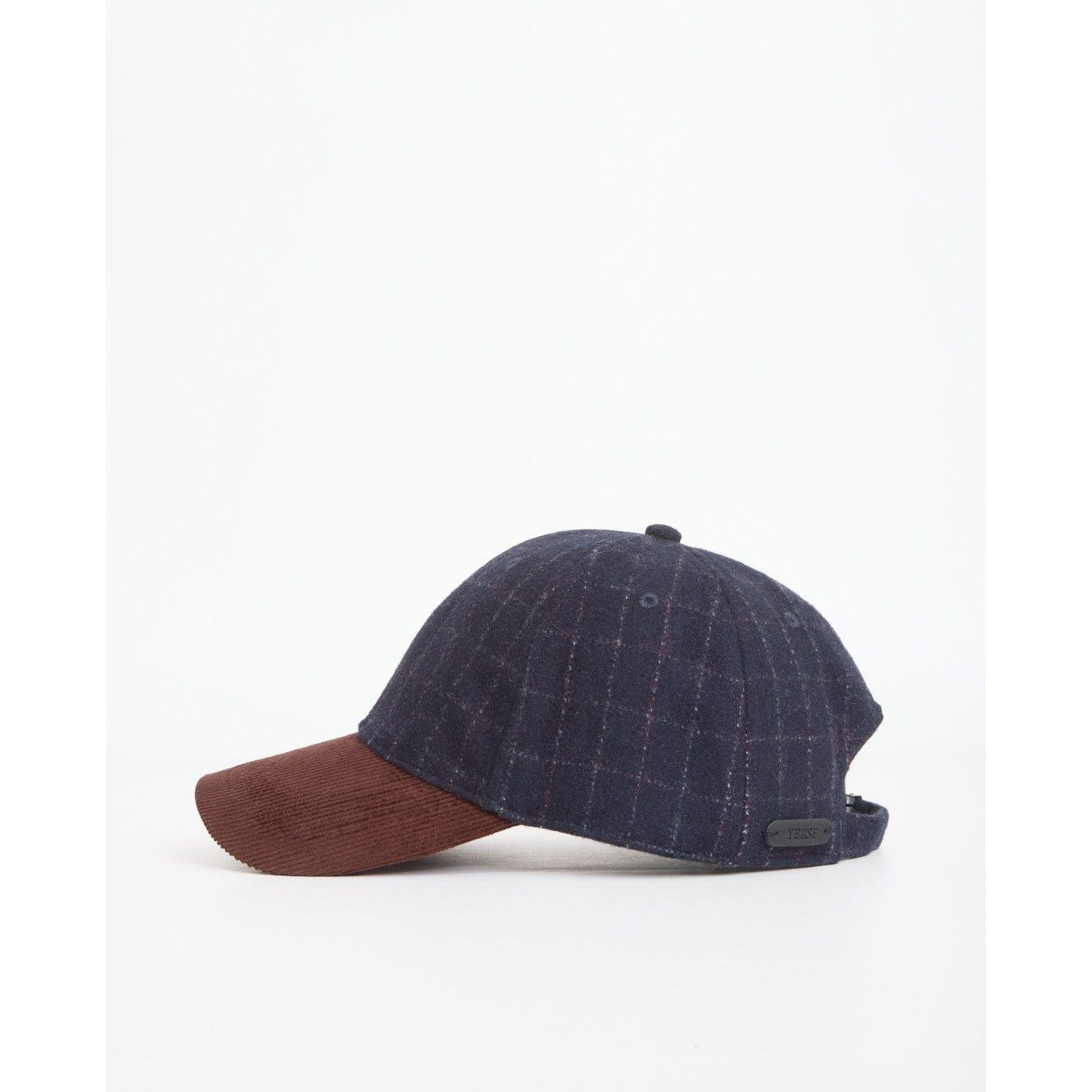 Navy-Blue Corduroy Flannel Cap