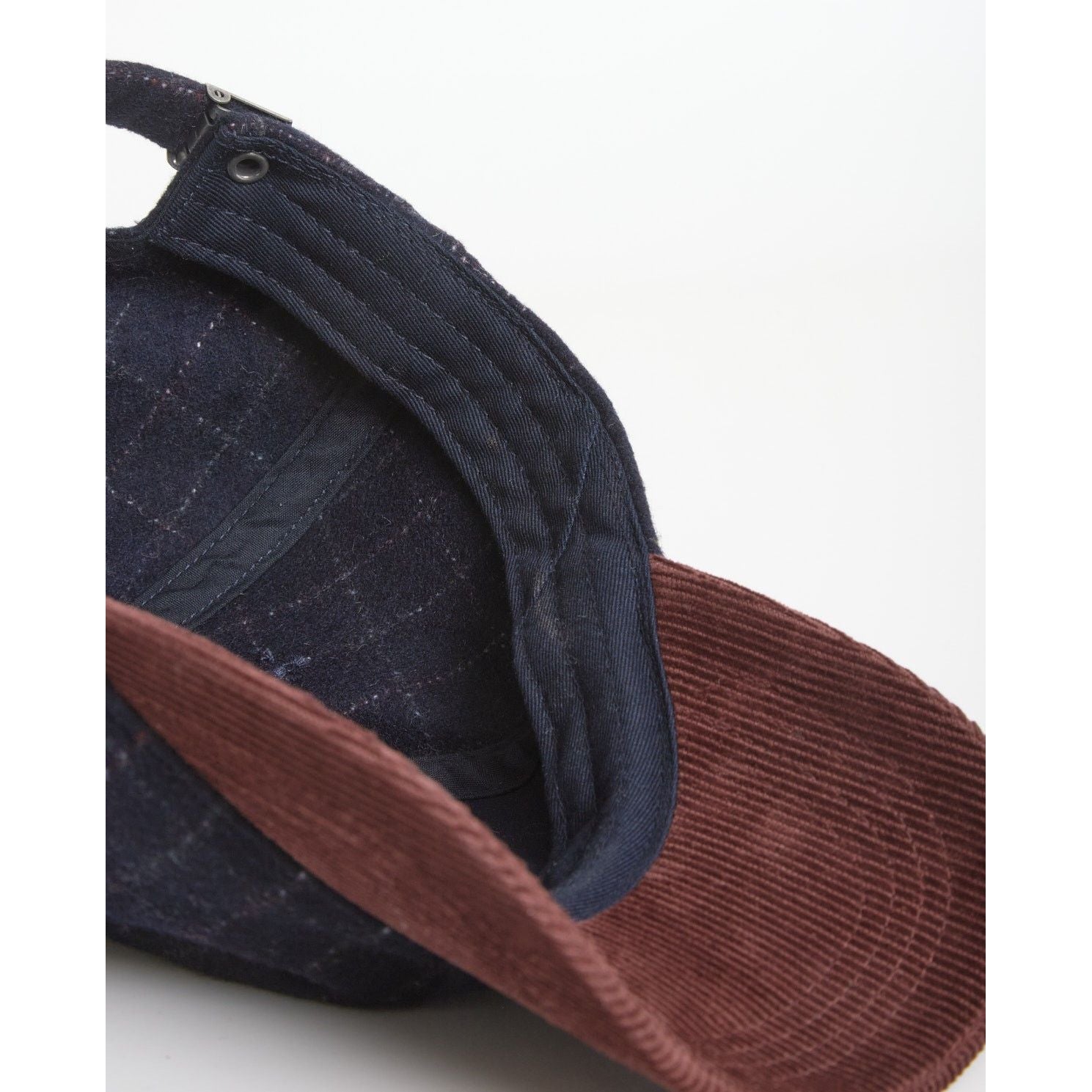 Navy-Blue Corduroy Flannel Cap