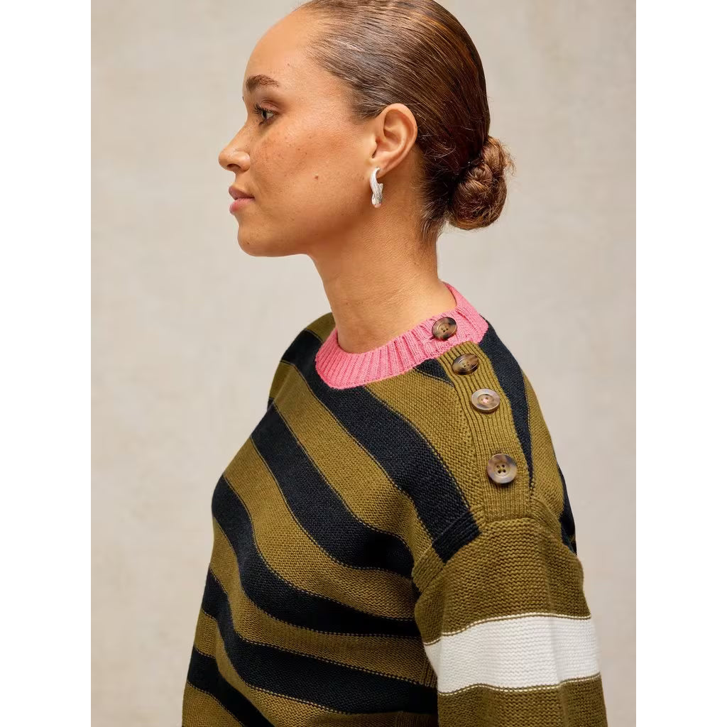 Bea Button Cotton Jumper