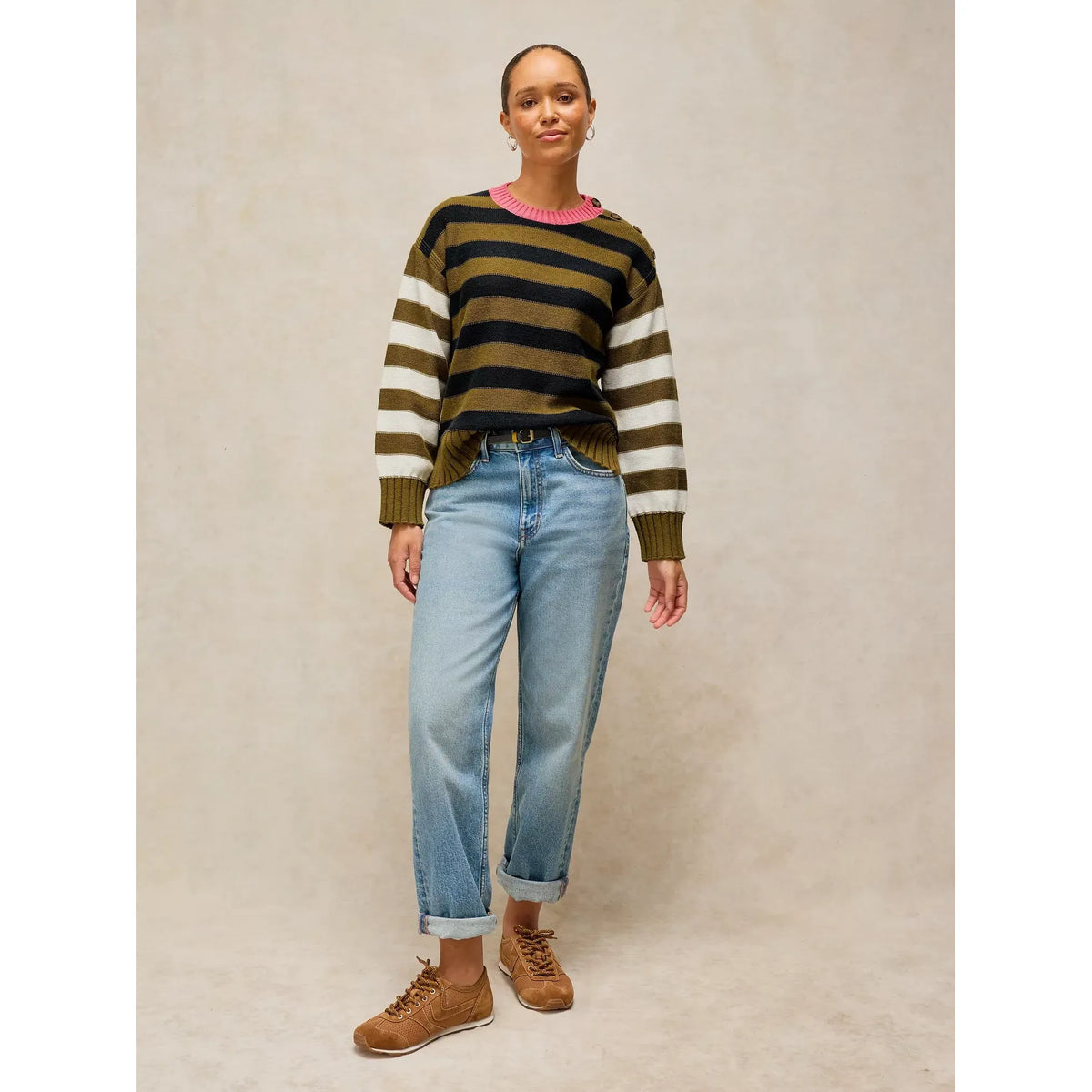 Bea Button Cotton Jumper