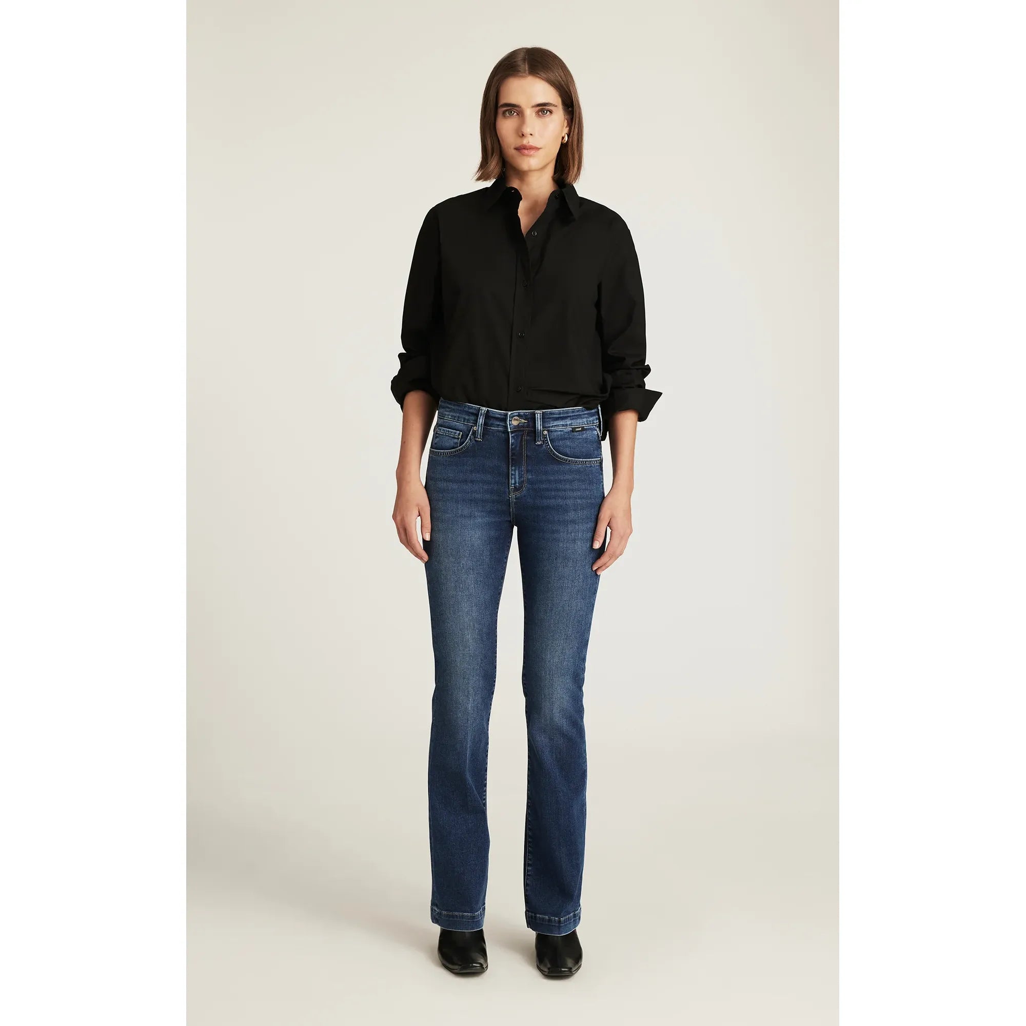 Vicky Dark Brushed Feather Luxe Jean