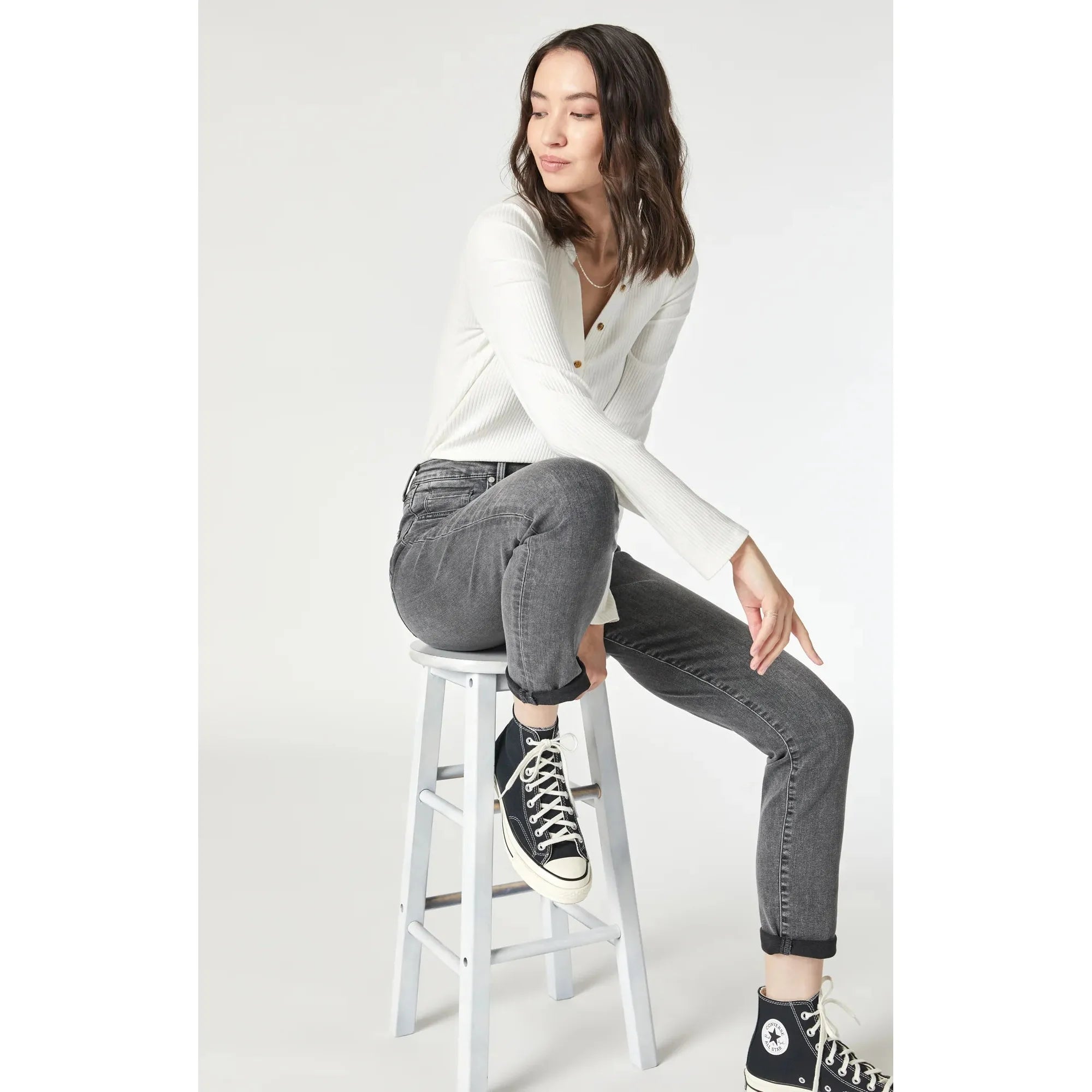 Kathleen Slim Boyfriend Jeans | Mid Rise