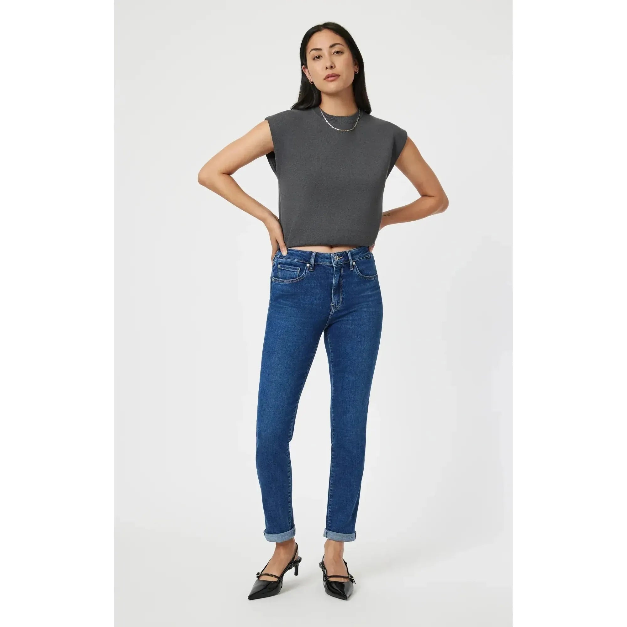 Kathleen Slim Boyfriend Jeans | Mid Rise