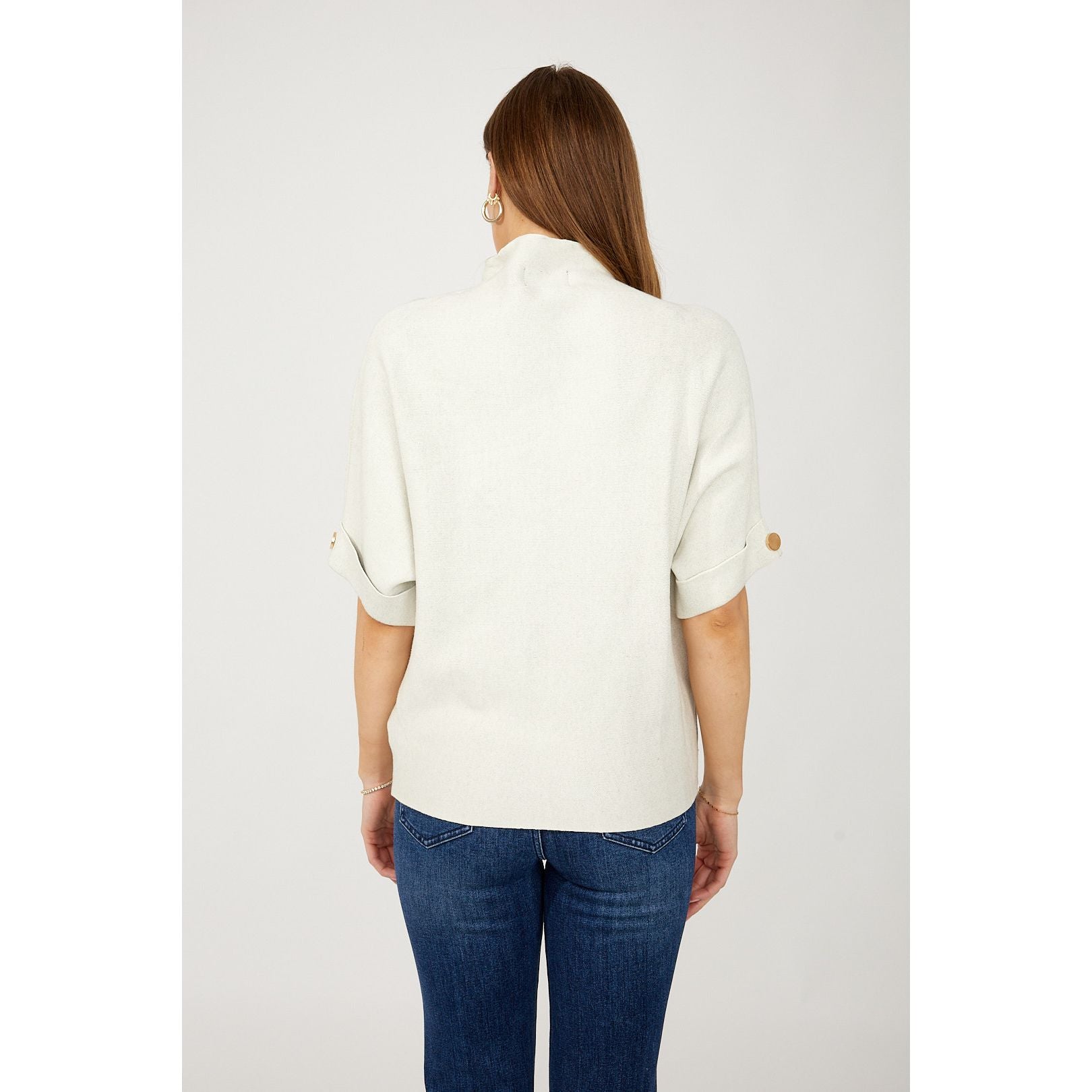 Artistic Mock Neck Pullover Style 254969