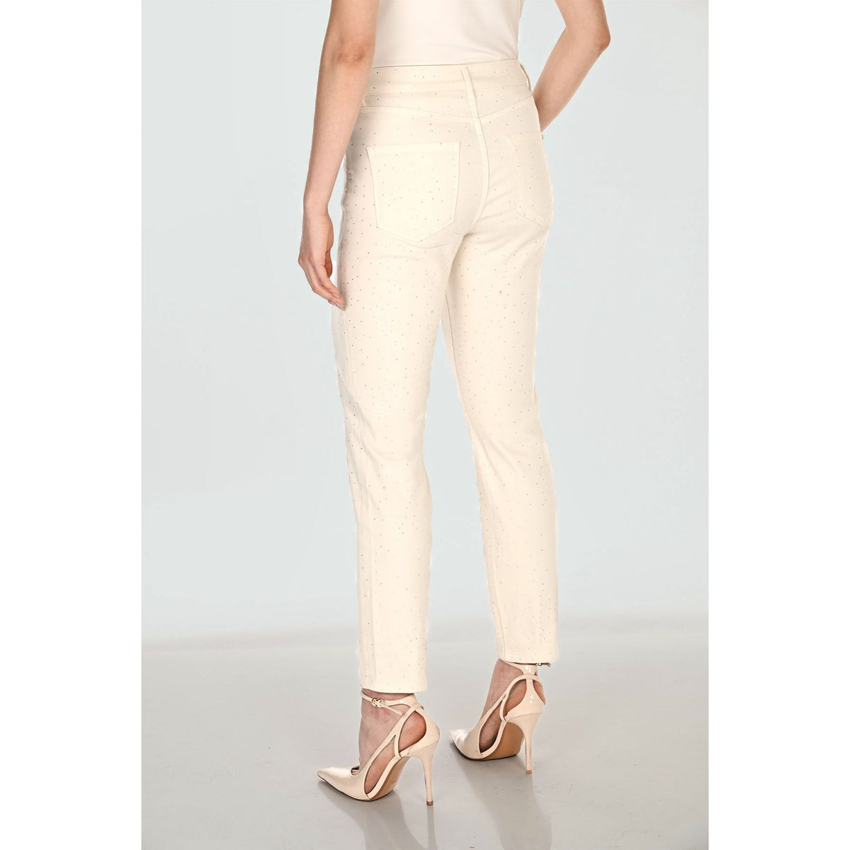Woven Sparkle Denim Pants Style 263757