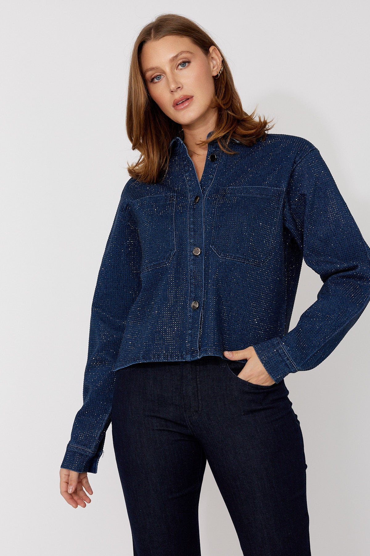 Frank Lyman Denim Rhinestone Jacket