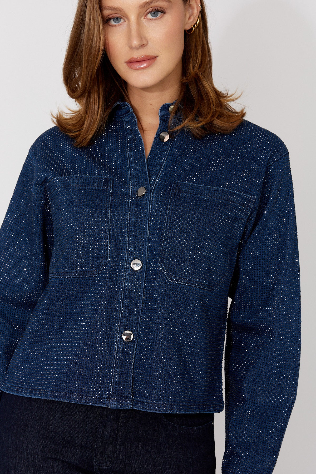 Frank Lyman Denim Rhinestone Jacket