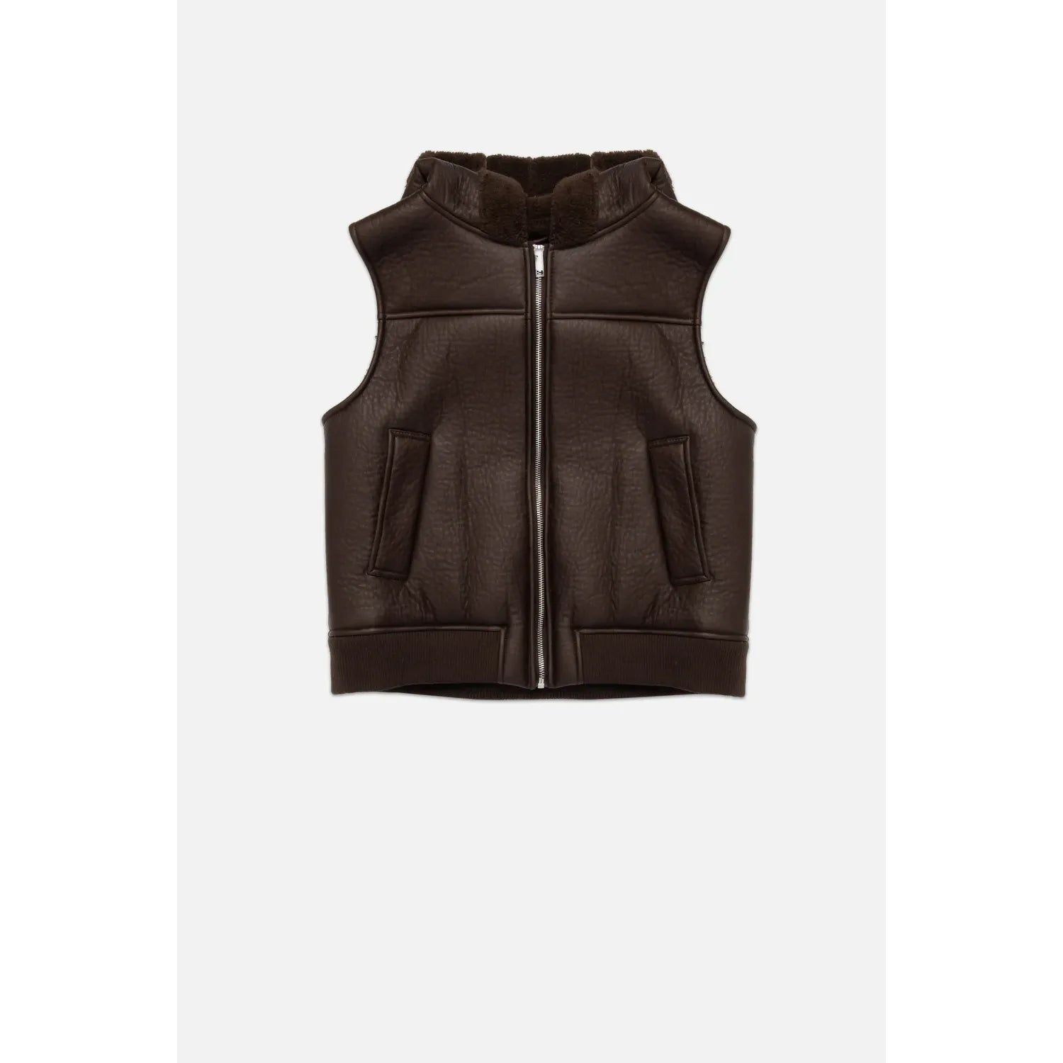 Brad Hooded Vest – Chocolate Brown