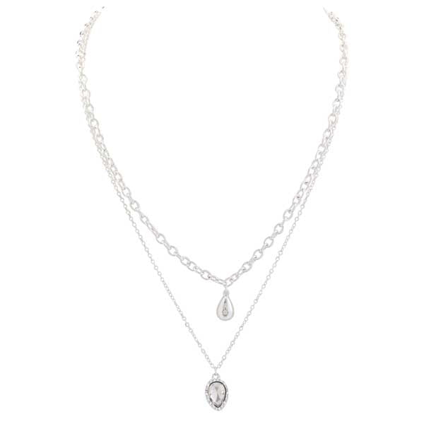 Merx 700-216 Silver Layered Necklace