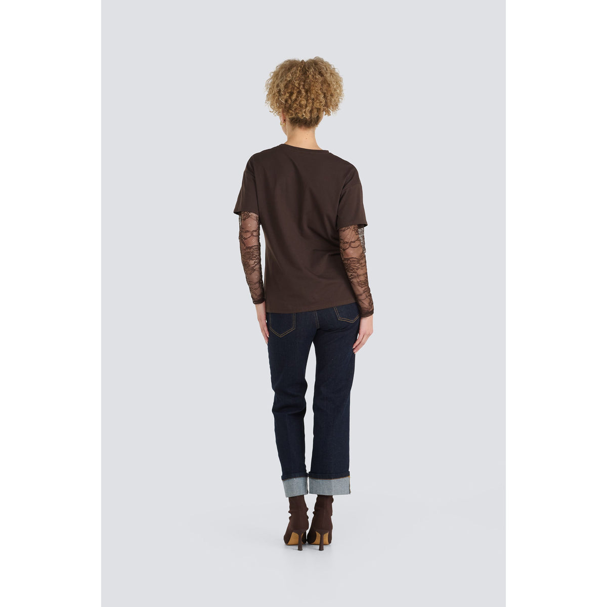 T-Shirt with Lace Sleeves