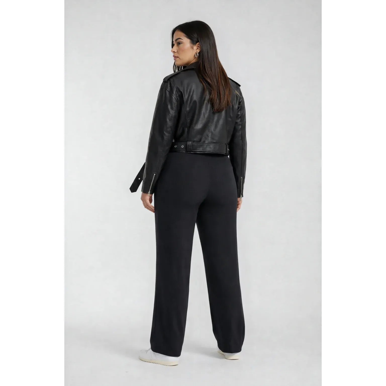 LuxeFlow Black Trouser Pant