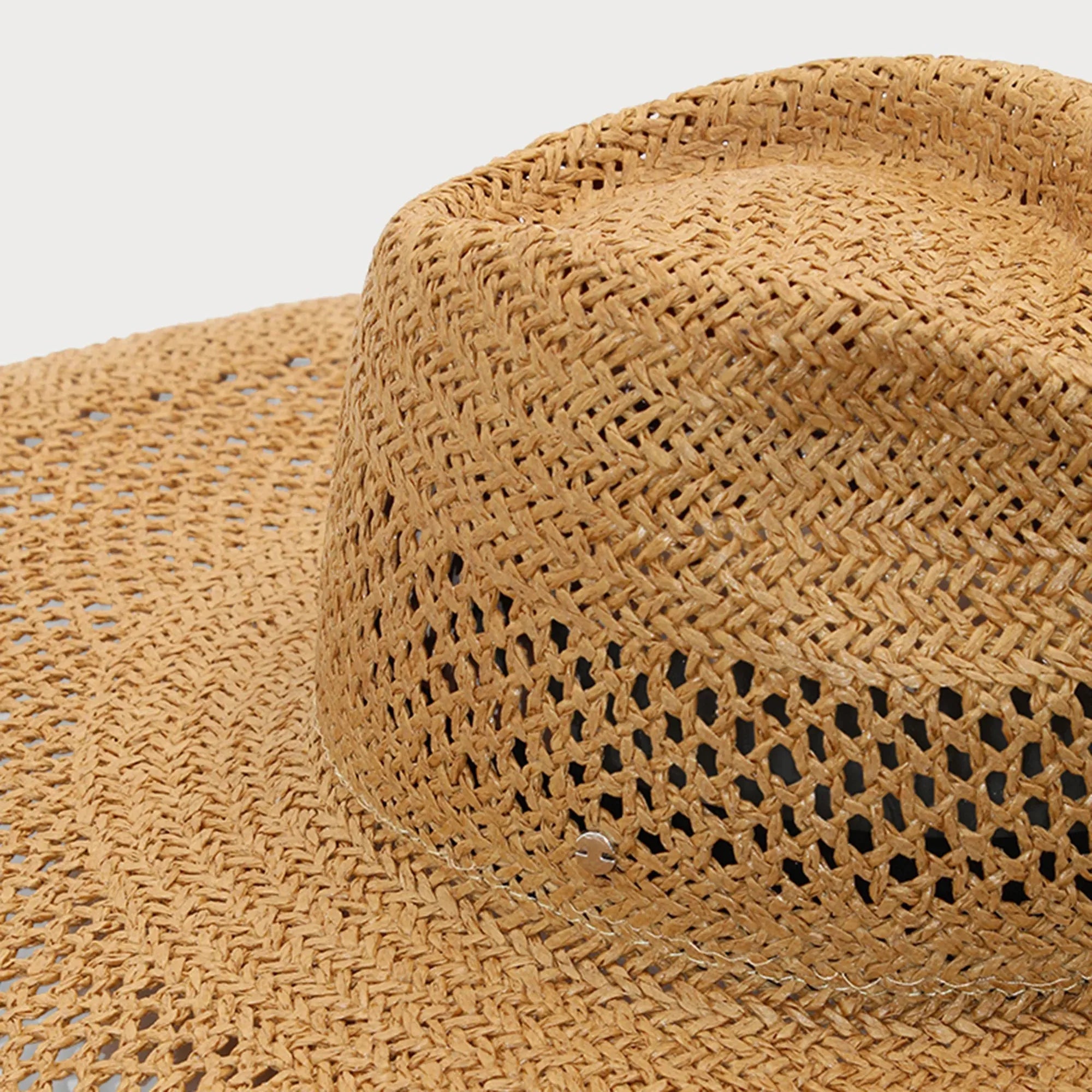 Atrani Wide-Brim Fedora in Hazel