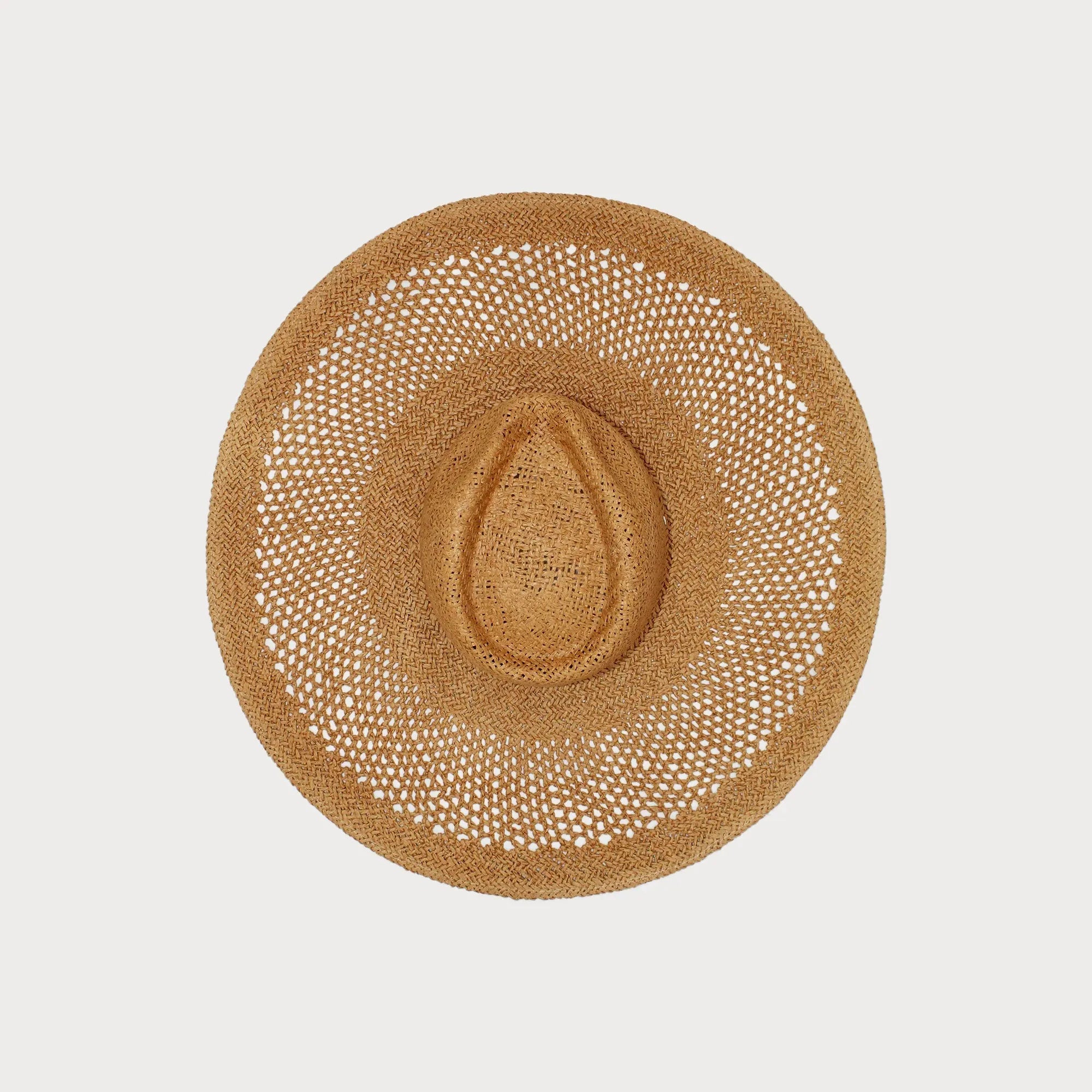 Atrani Wide-Brim Fedora in Hazel