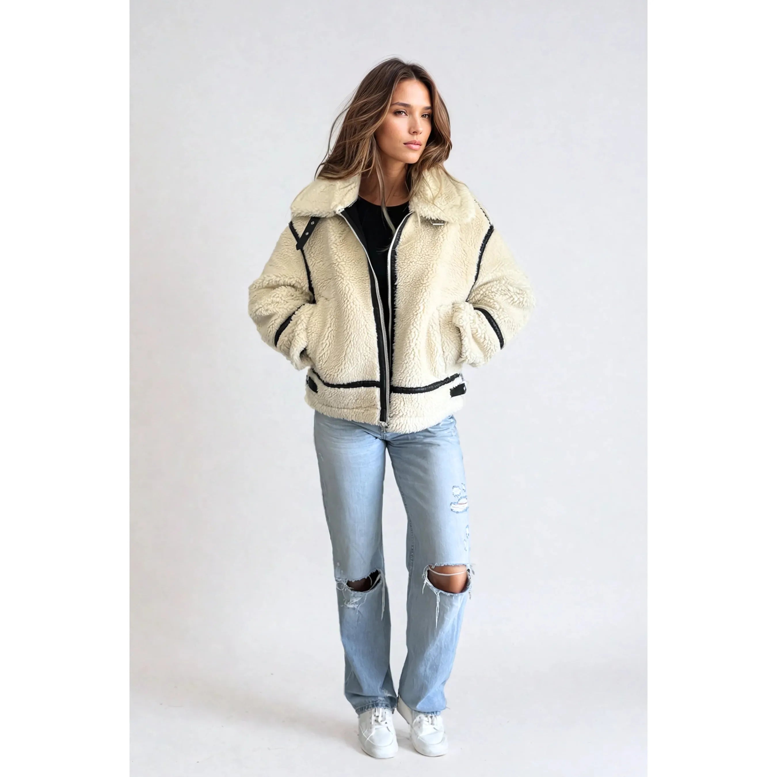 Alta Faux Fur Biker Jacket