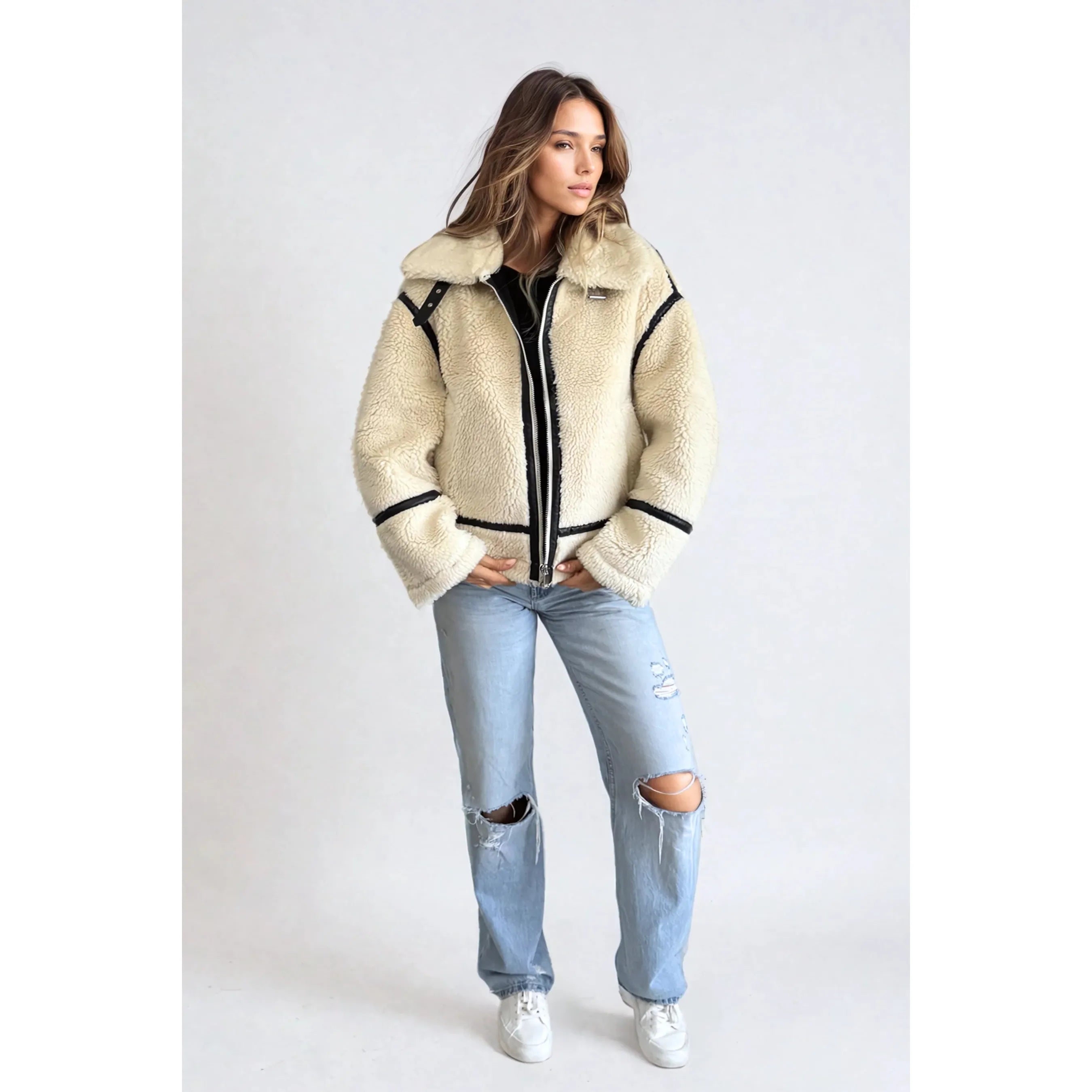 Alta Faux Fur Biker Jacket