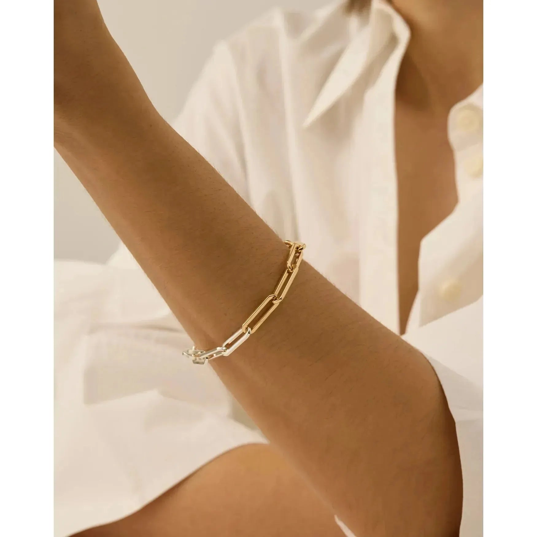 Two-Tone Andi Slim Bracelet