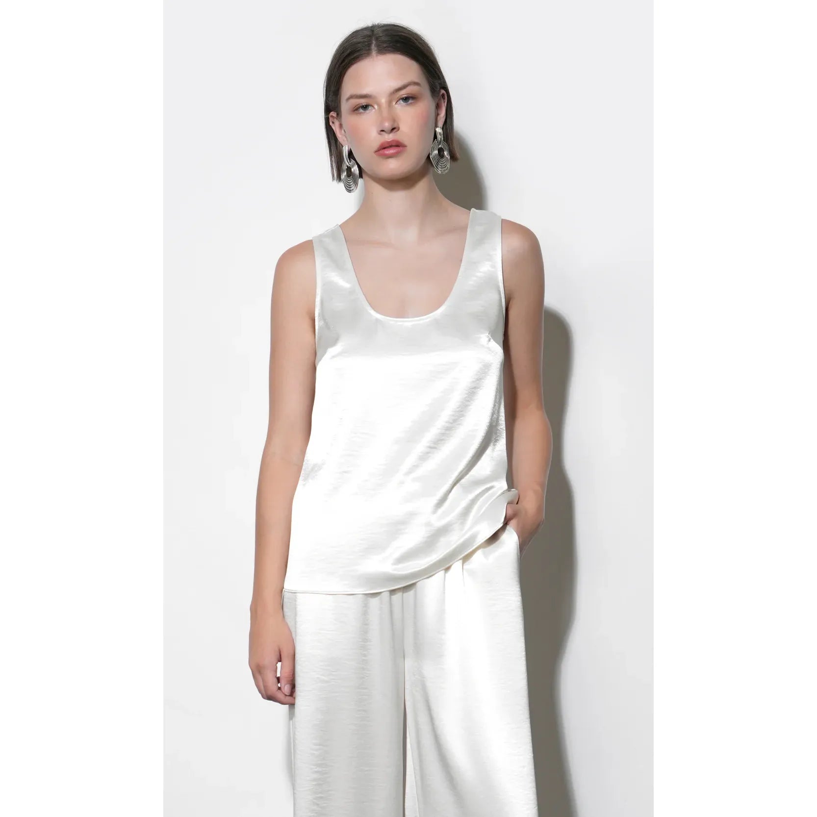 Ariana Easy Satin Sleeveless Top