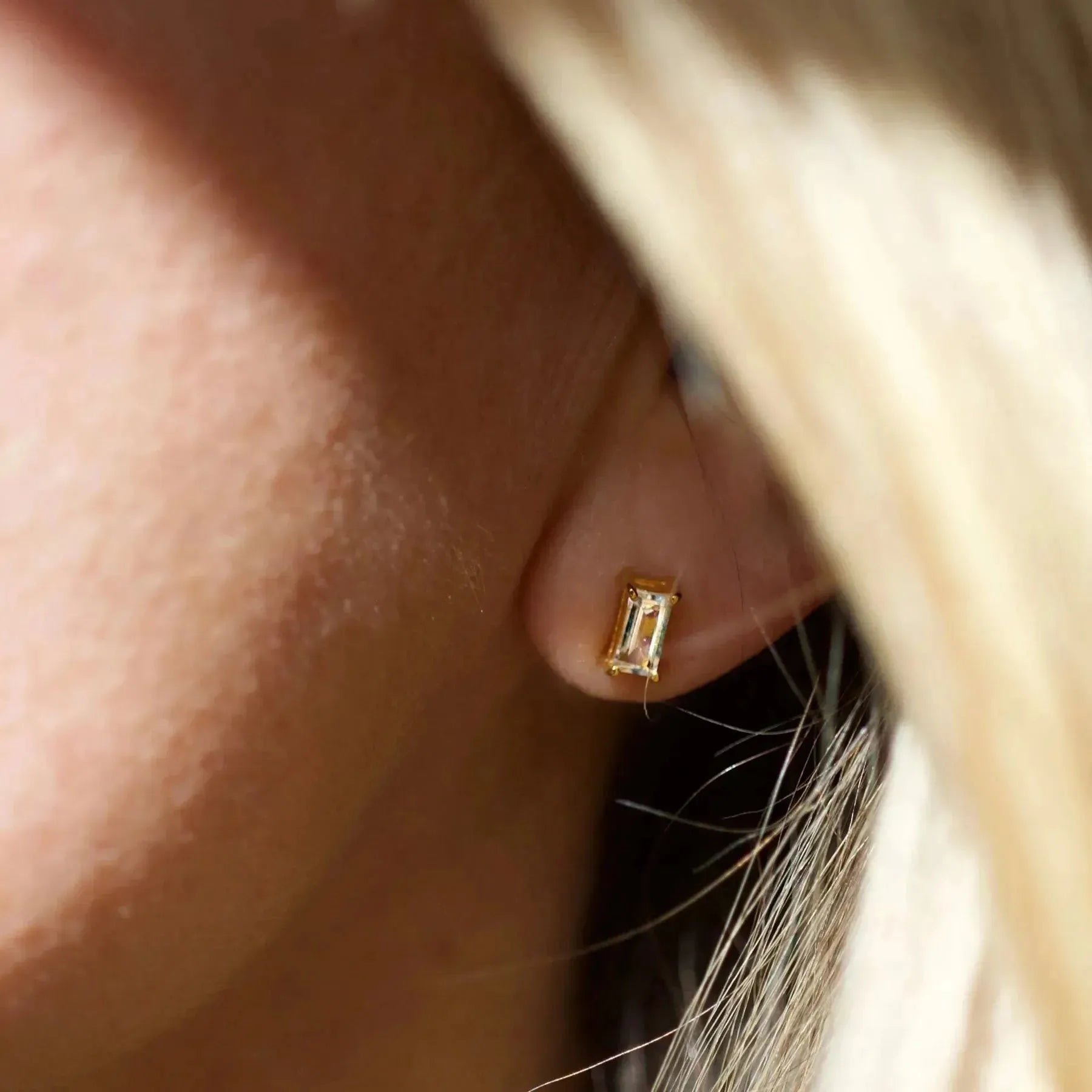 Baguette Mini Studs | LOLO X Monika Hibbs Collection