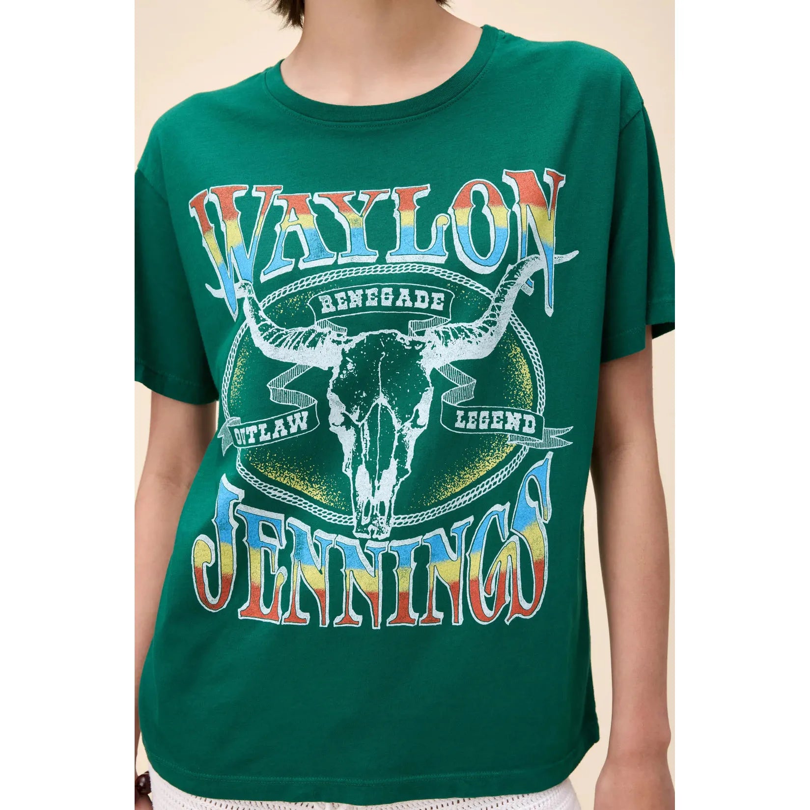 Waylon Jennings Outlaw Legend Boyfriend Tee