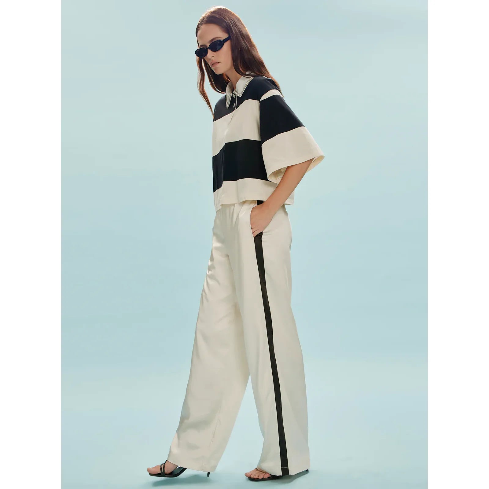 Satin Track Pants