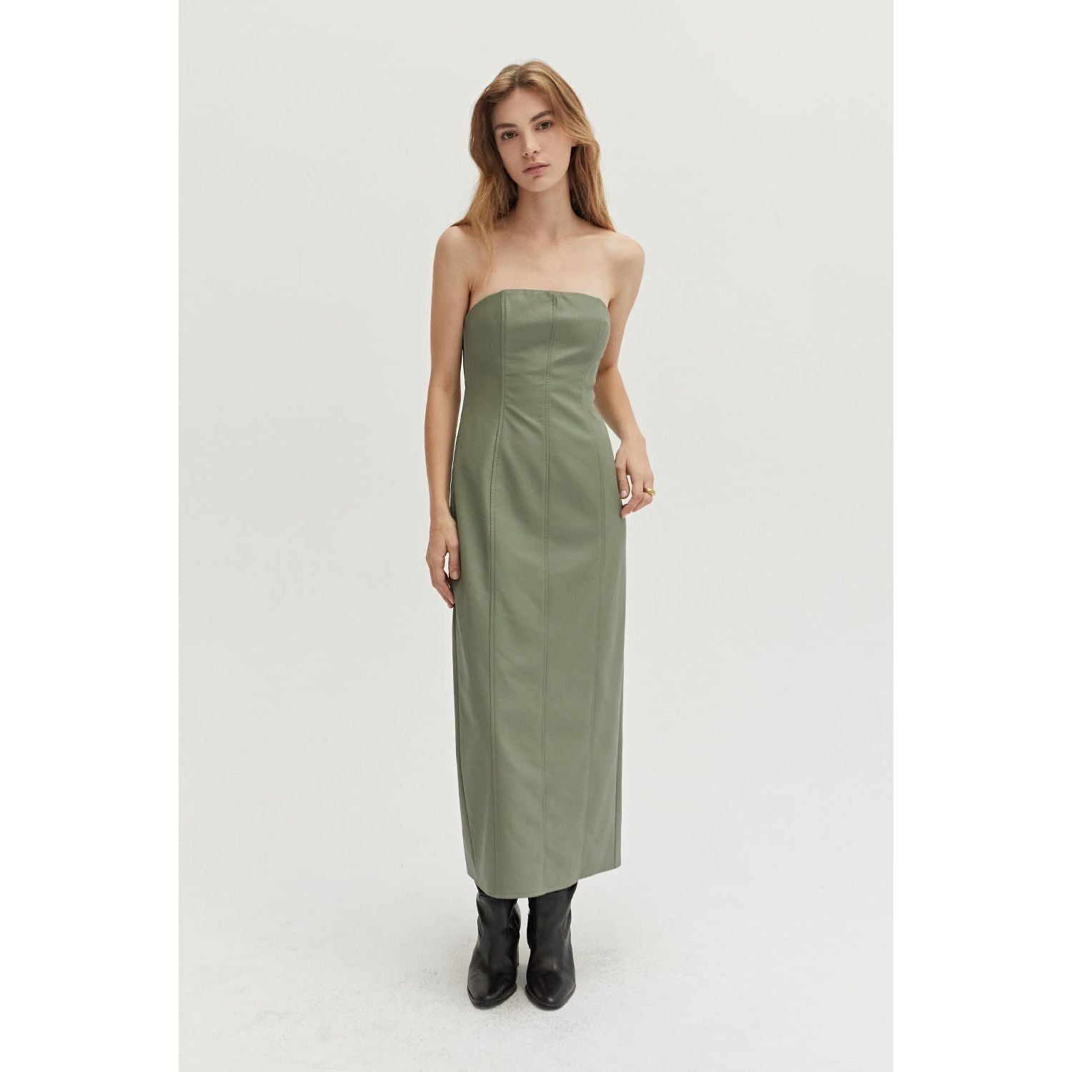 EUCALYPTUS STRAPLESS DRESS