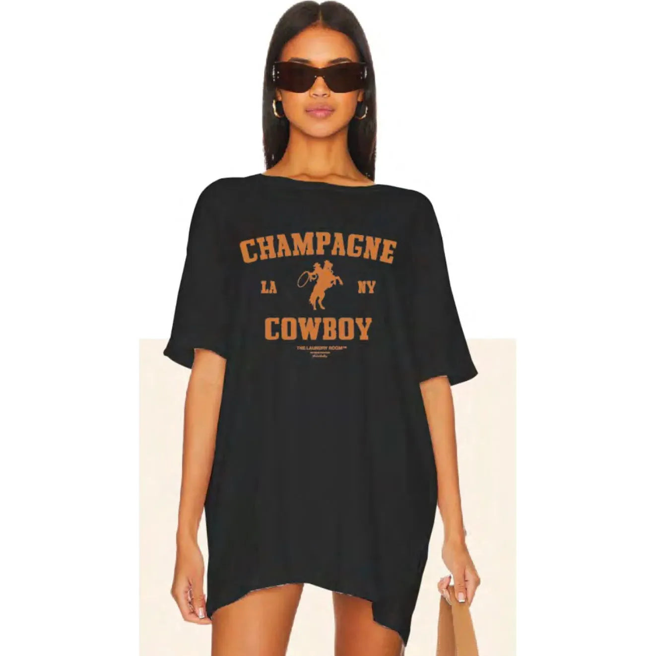 Champagne Cowboy Oversized Tee