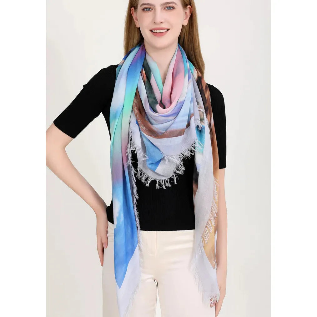 PROMISE KEEPER - Luxury Hand-Painted Silk Scarf