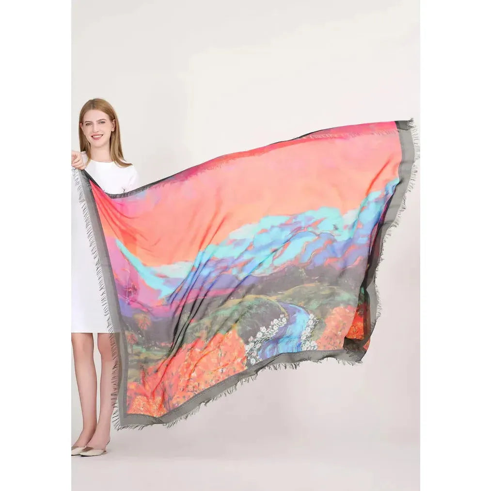 Light the World on Fire - Luxury Hand Painted Scarves