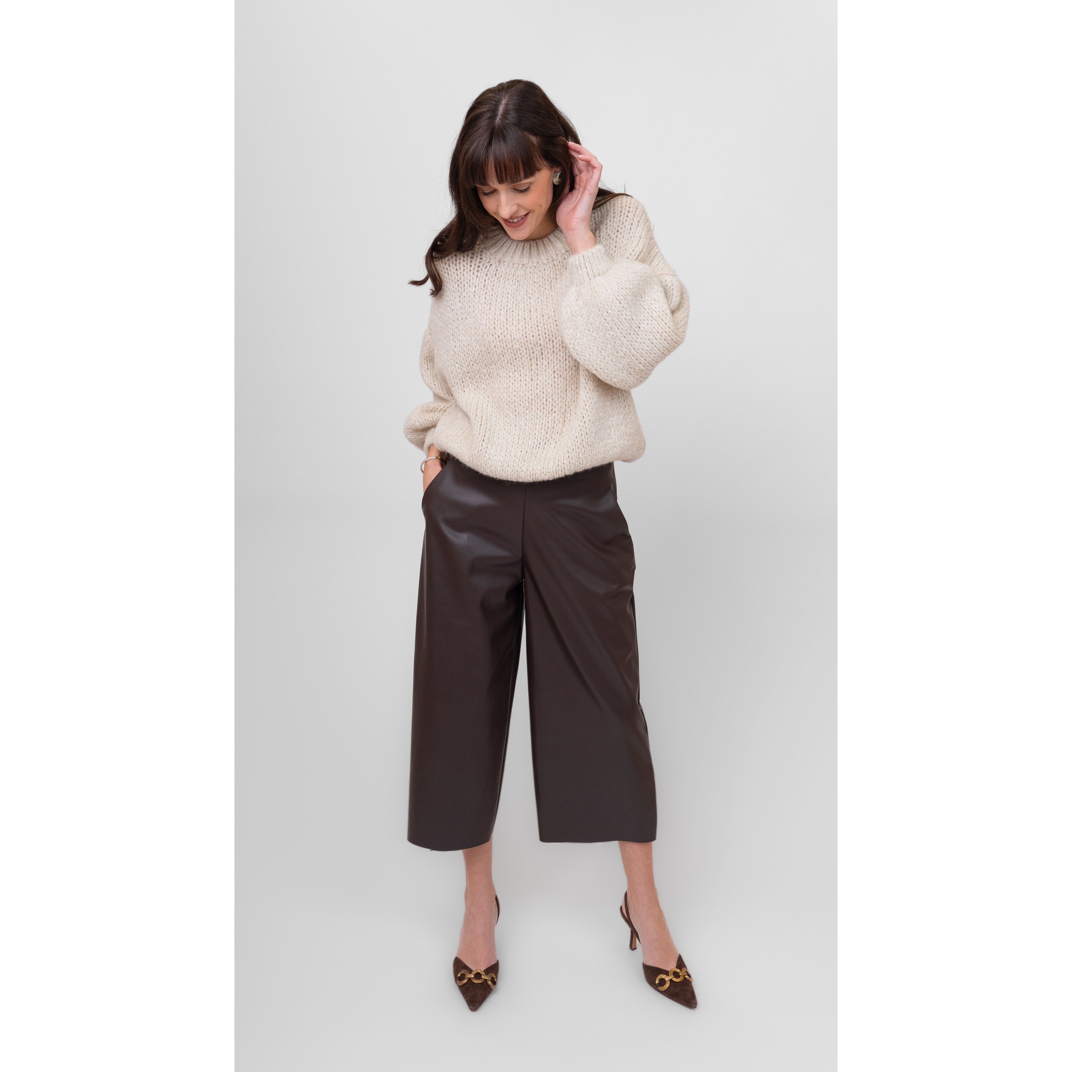 Vegan Wide Leg Crop Pant