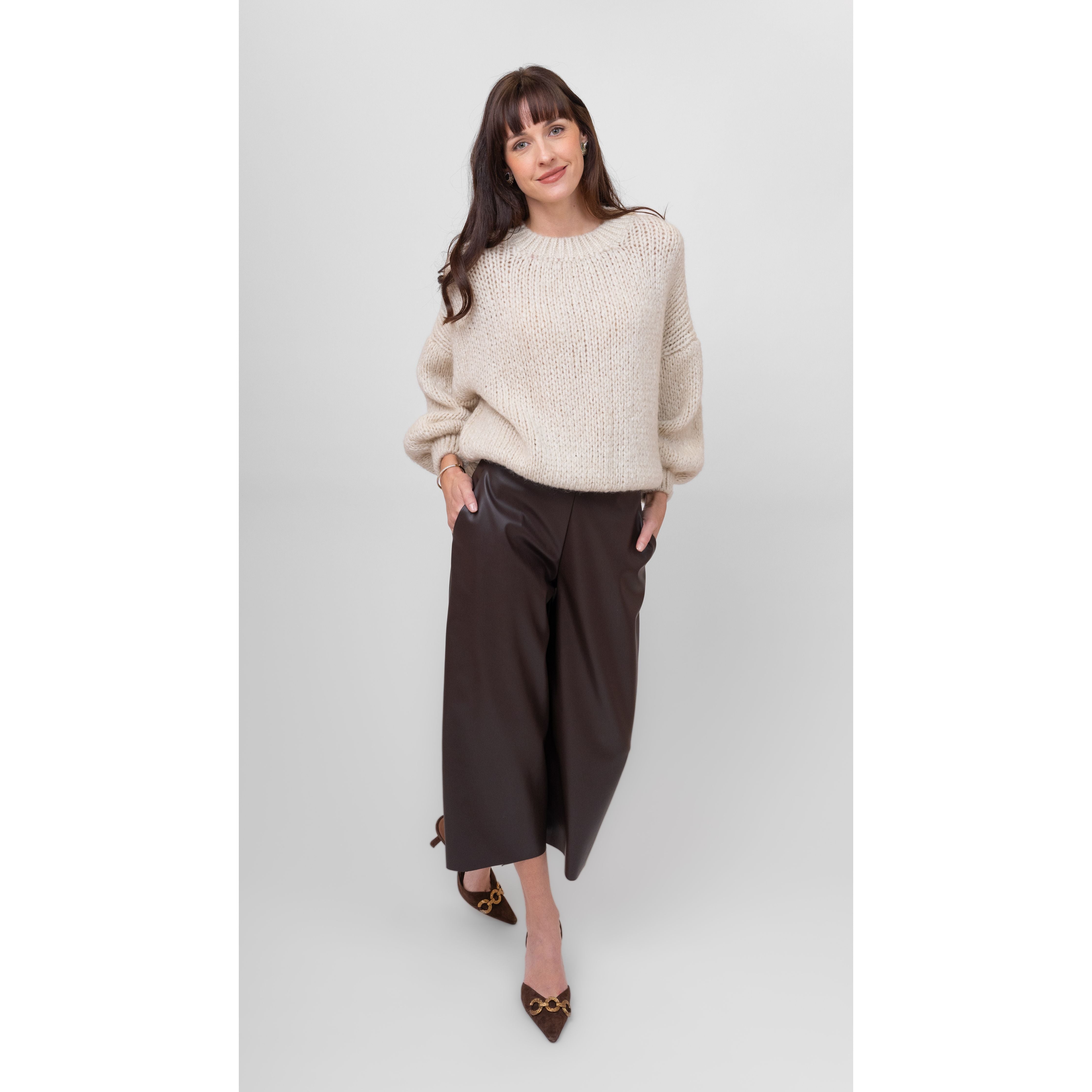 Vegan Wide Leg Crop Pant