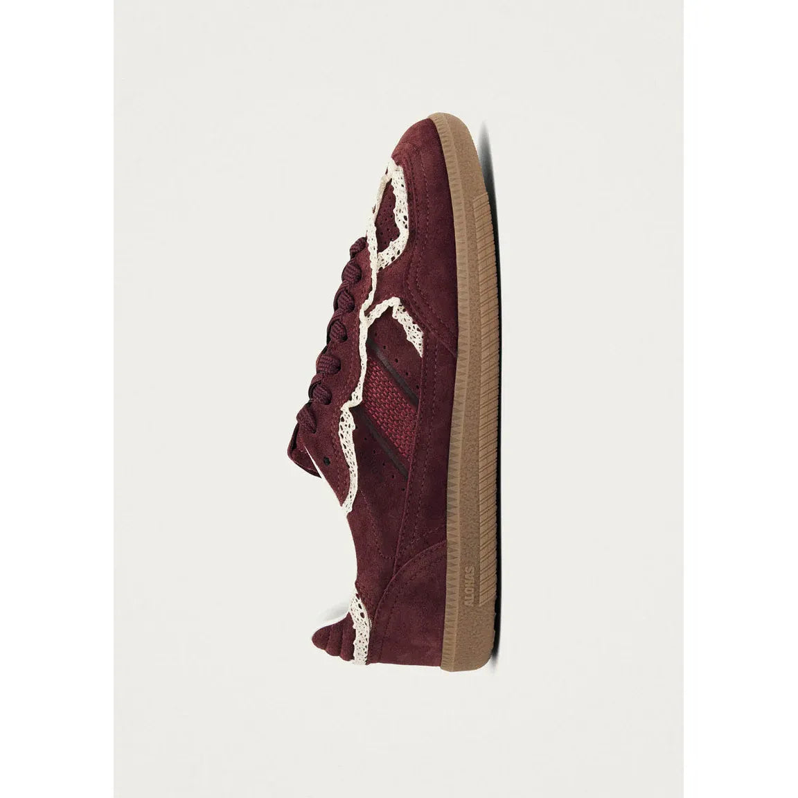 ALOHAS - Crochet Burgundy Leather Sneakers